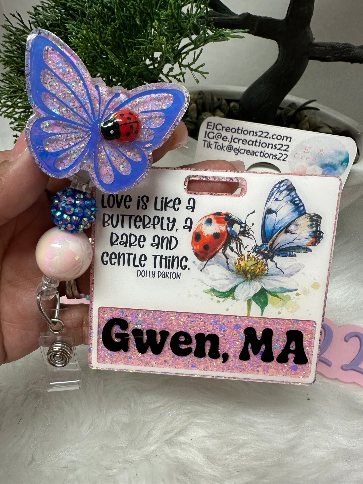 Butterfly with Ladybug Badge Buddy Set