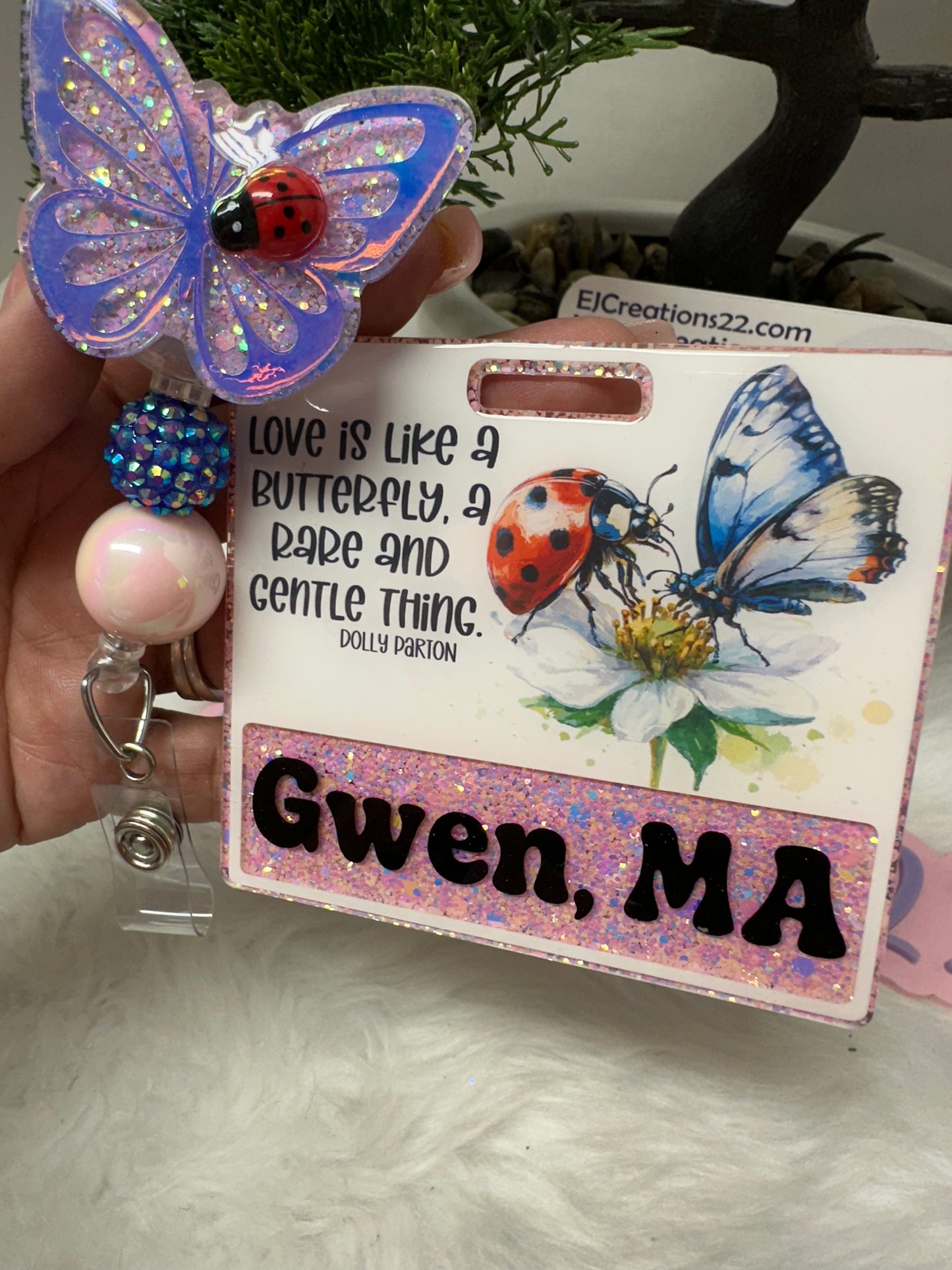 Butterfly with Ladybug Badge Buddy Set