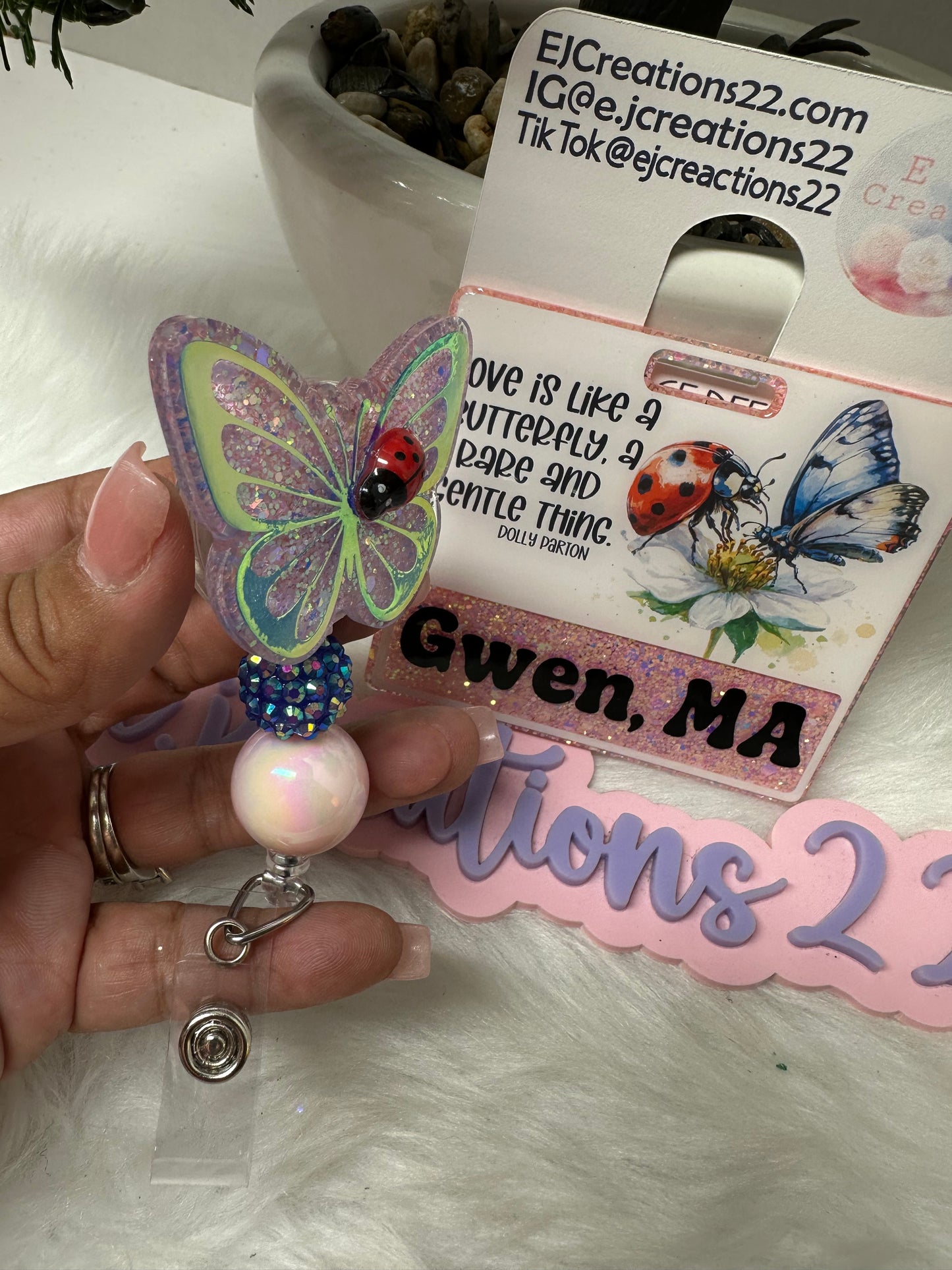 Butterfly with Ladybug Badge Buddy Set