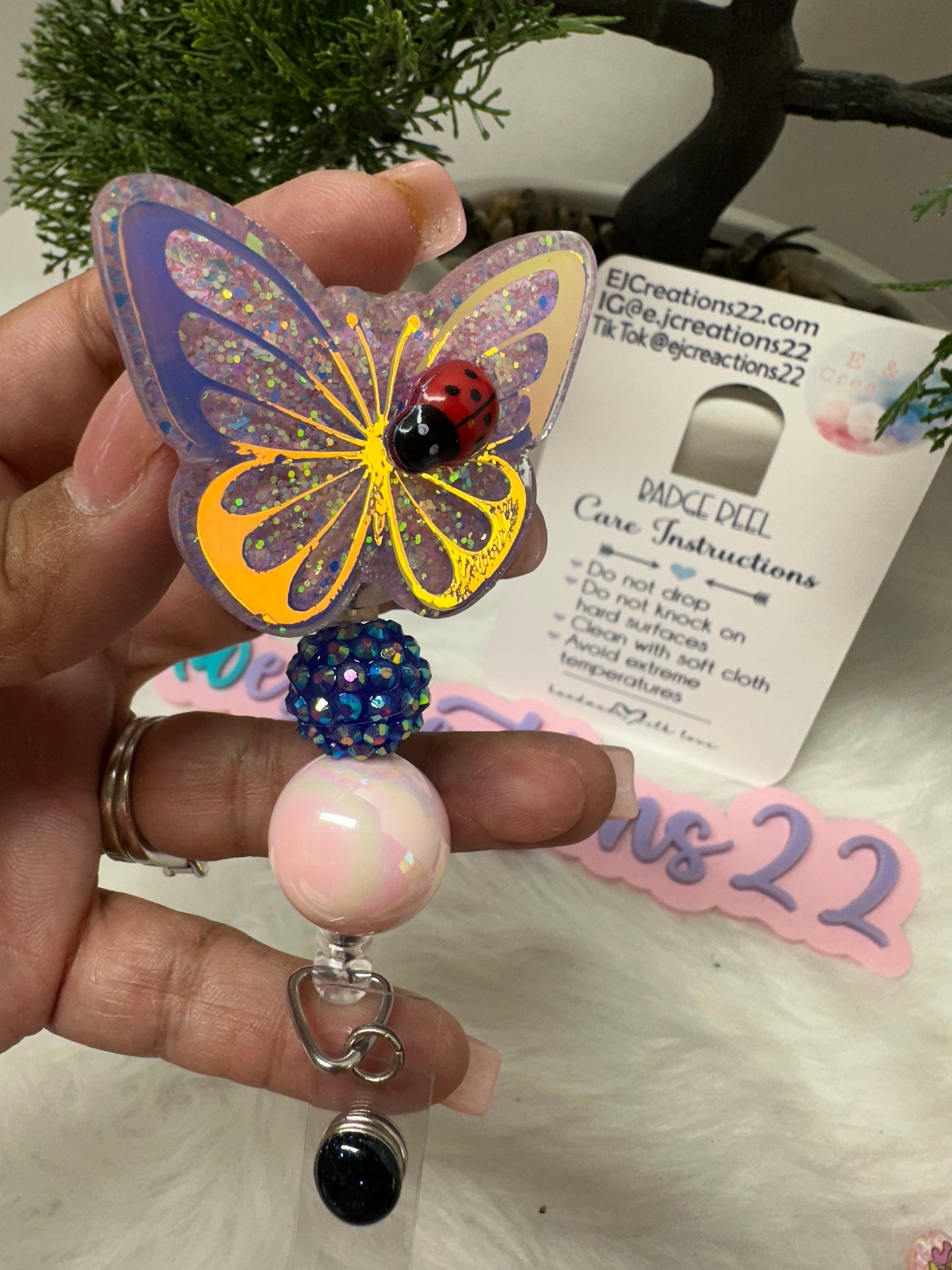 Butterfly with Ladybug Badge Buddy Set