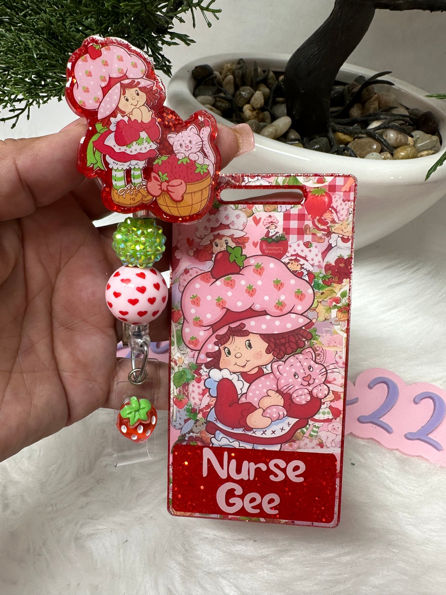 Strawberry Girl Badge Buddy Set