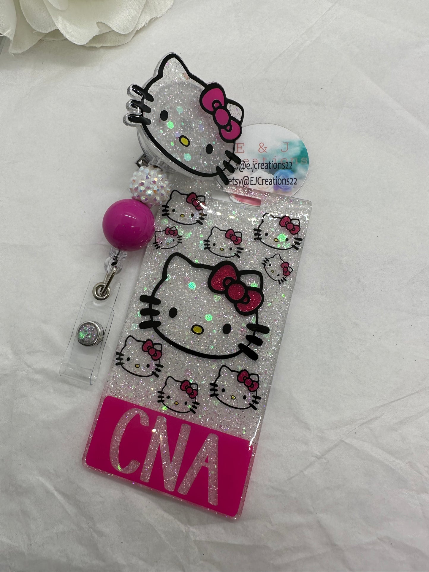 Pink Kitty Badge Buddy Set