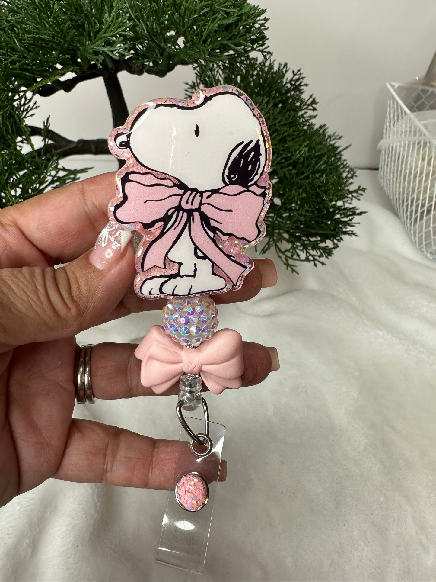 Coquette Pup Badge Reel