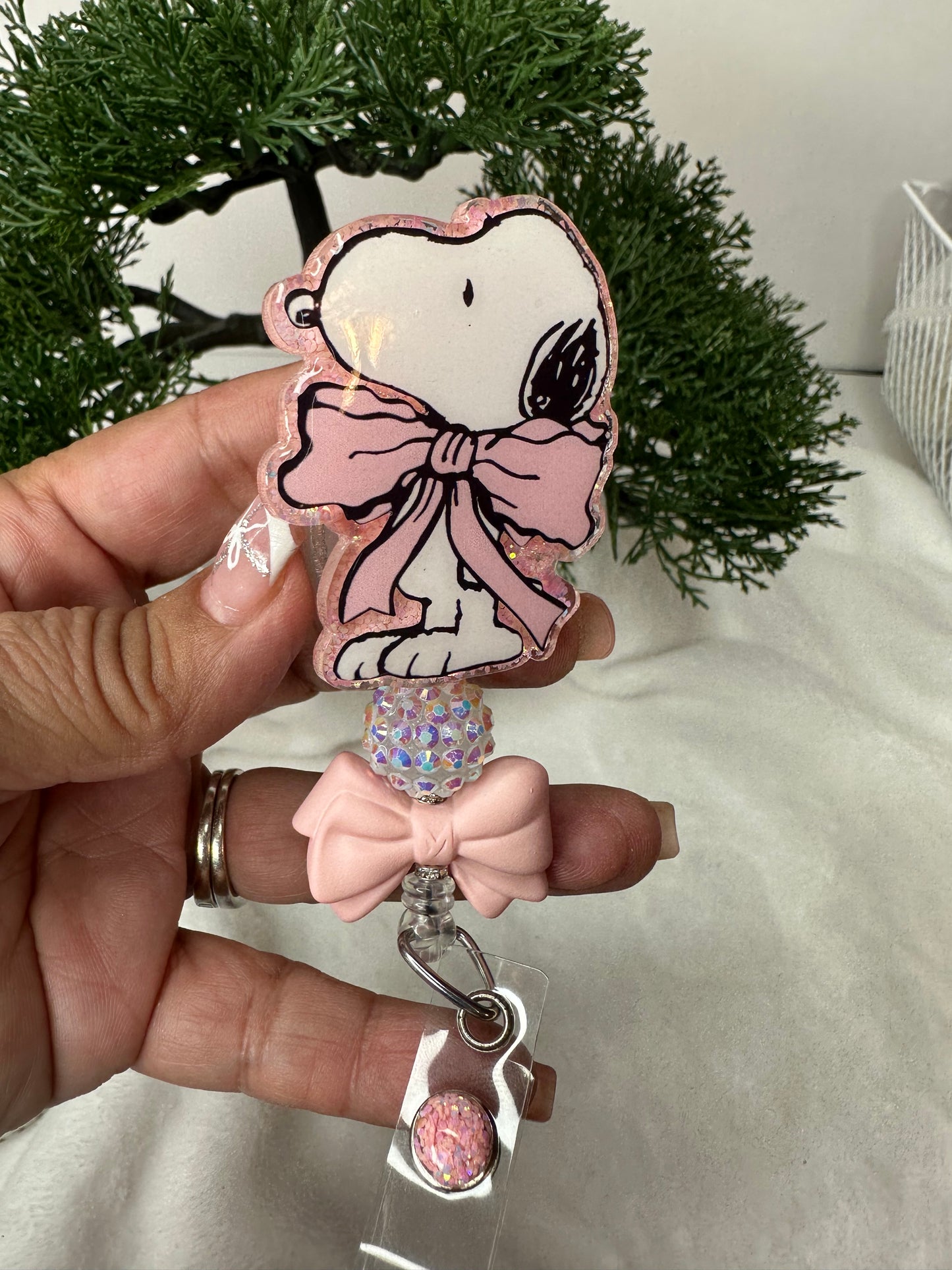 Coquette Pup Badge Reel