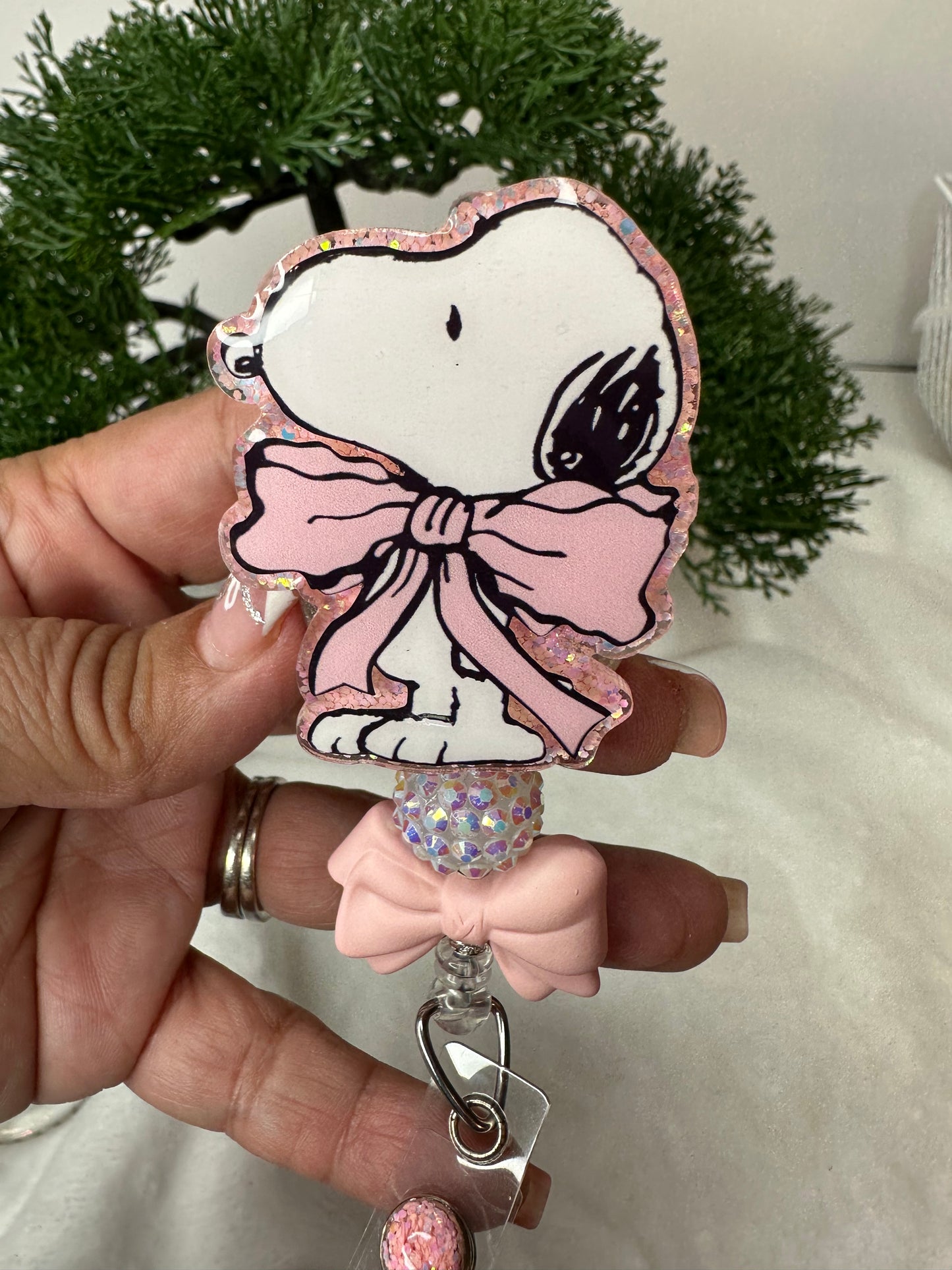 Coquette Pup Badge Reel
