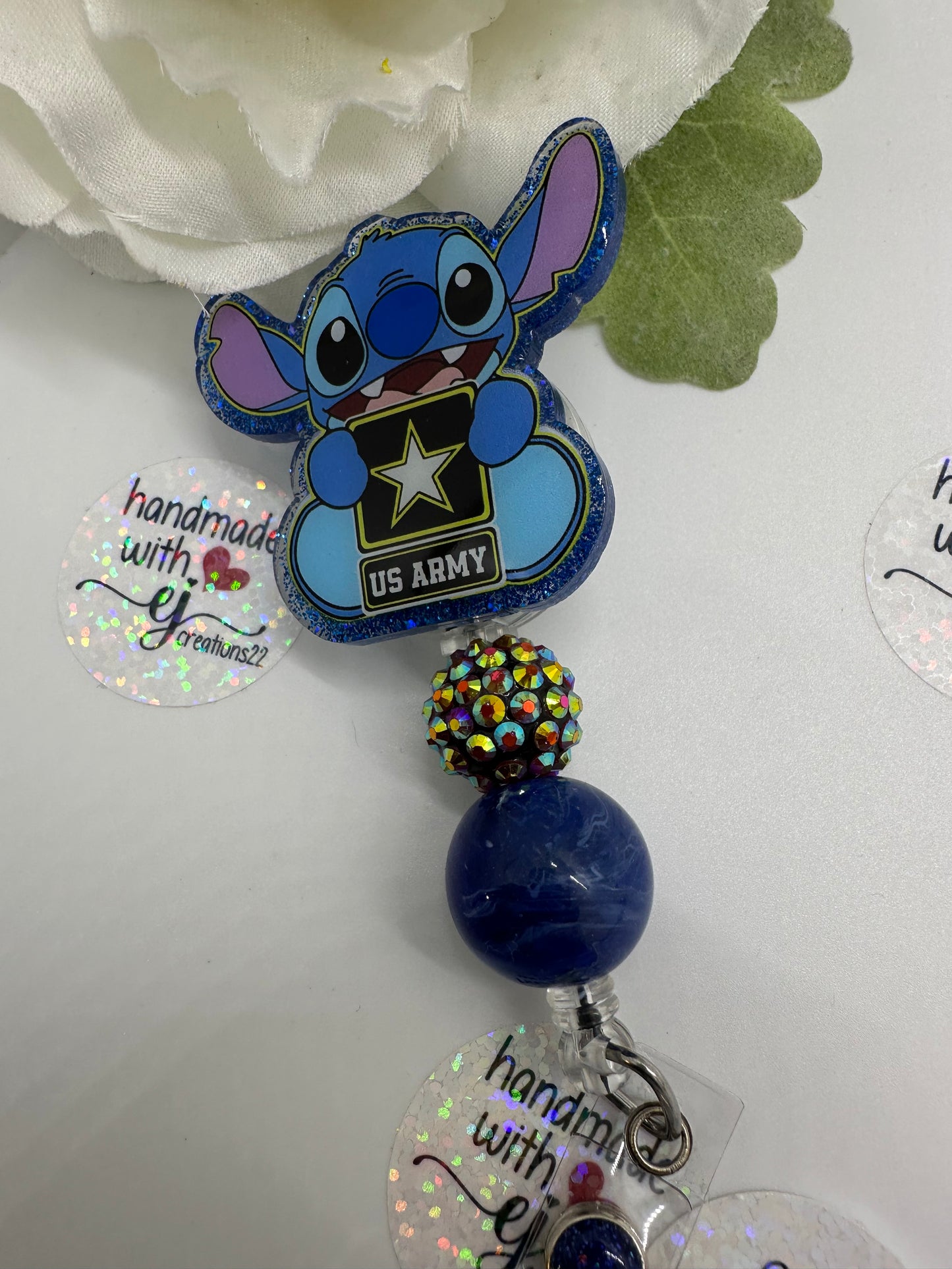 Blue Alien Army Badge Reel