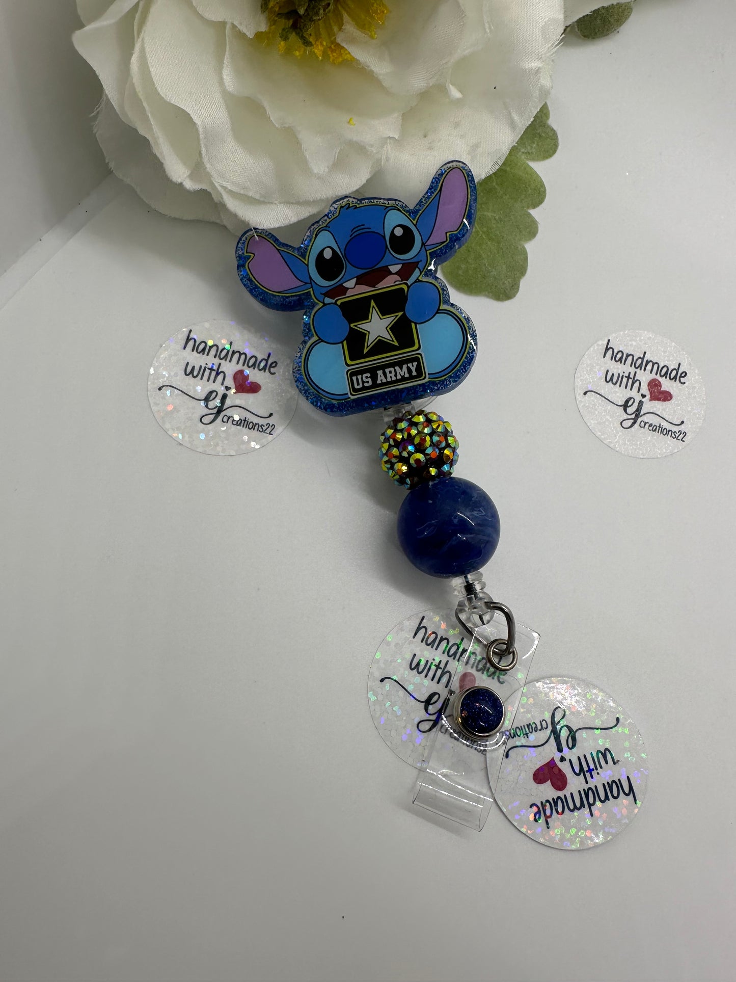 Blue Alien Army Badge Reel