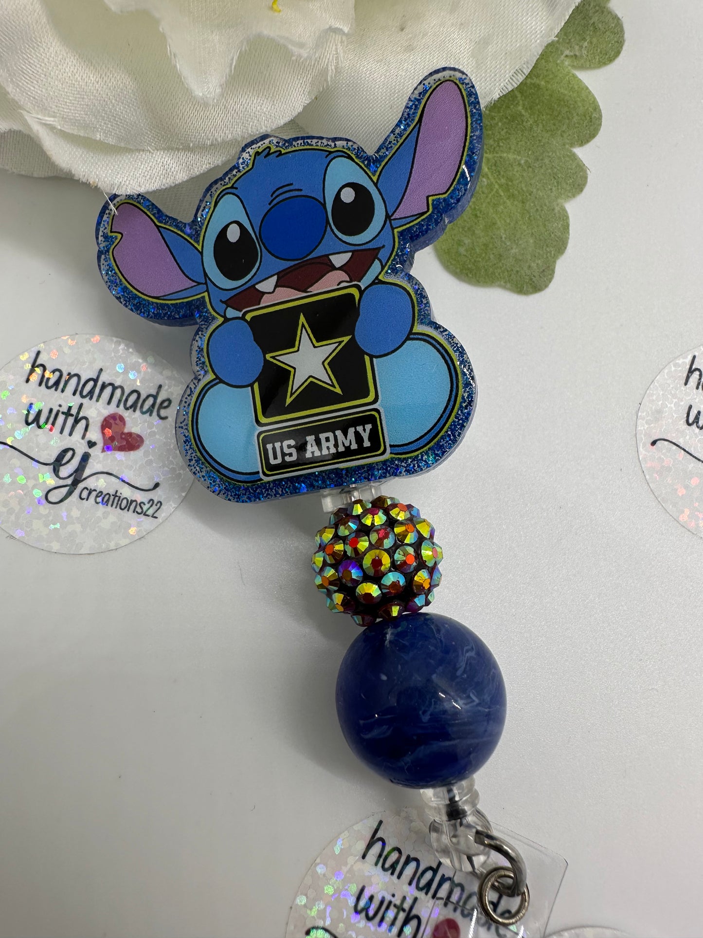 Blue Alien Army Badge Reel