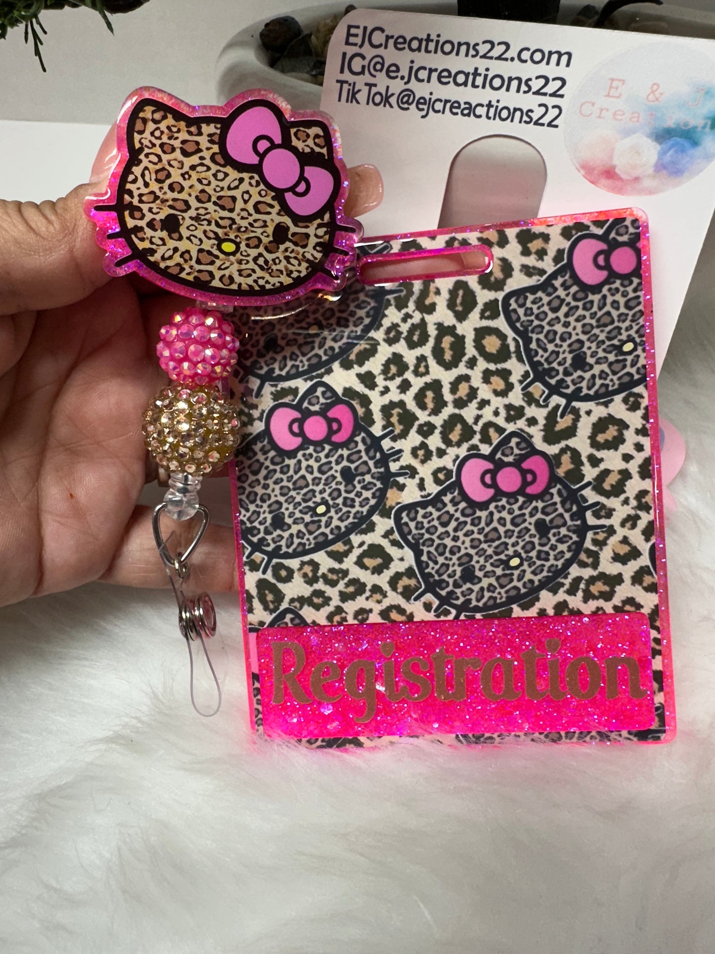 Kitty Leopard Badge Buddy Set