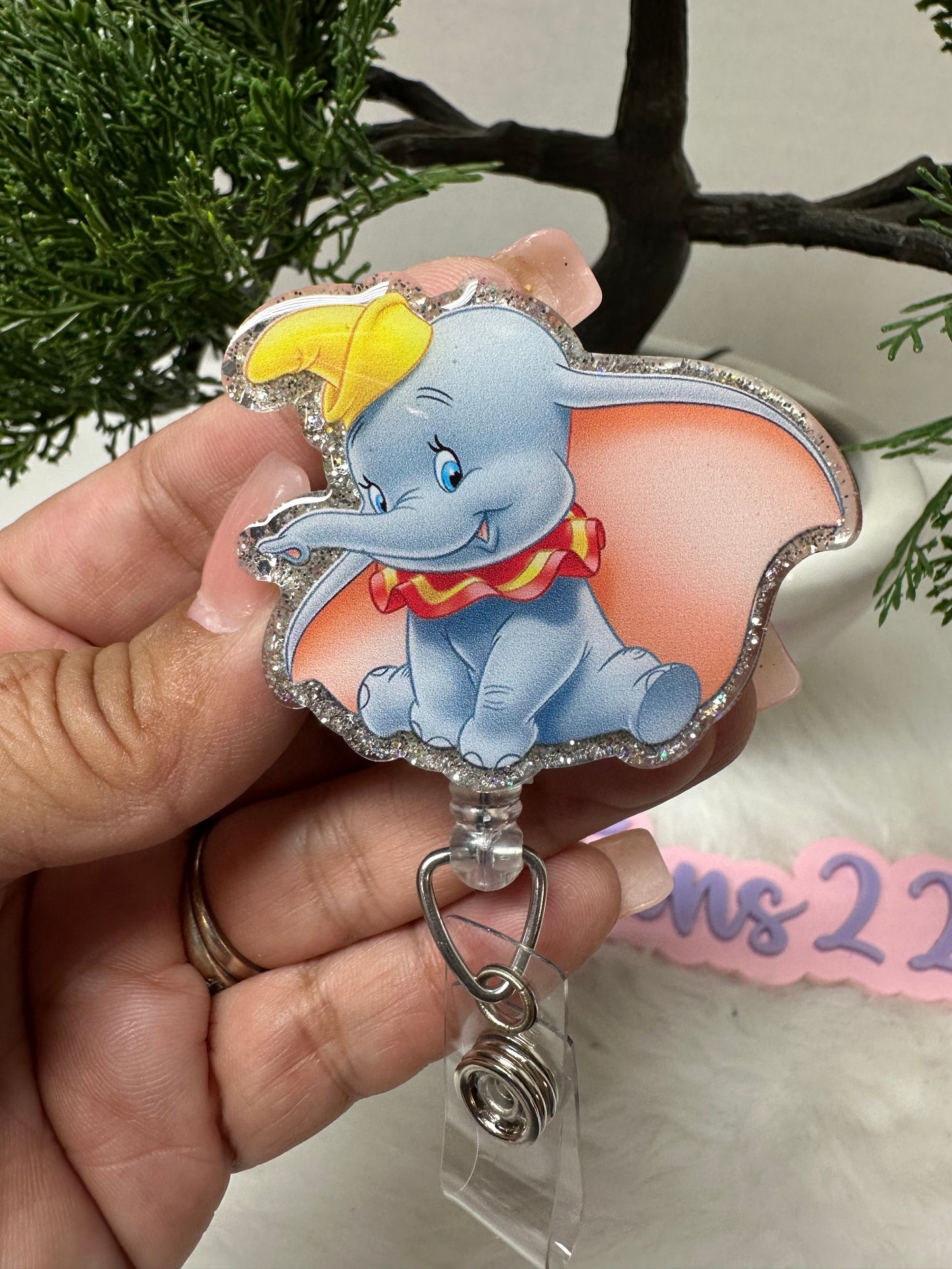 Baby Elephant Badge Reel
