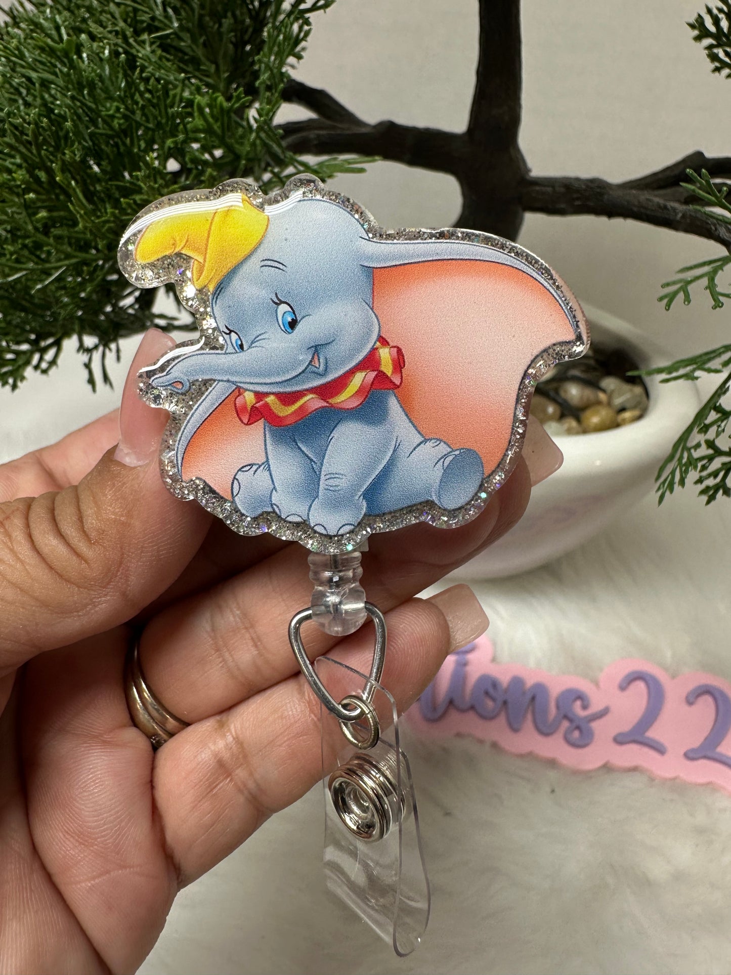 Baby Elephant Badge Reel