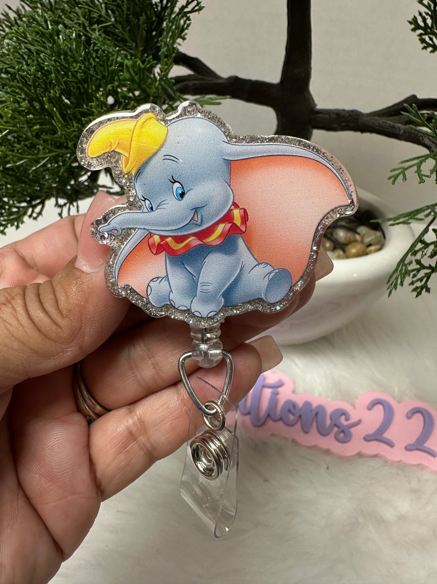 Baby Elephant Badge Reel
