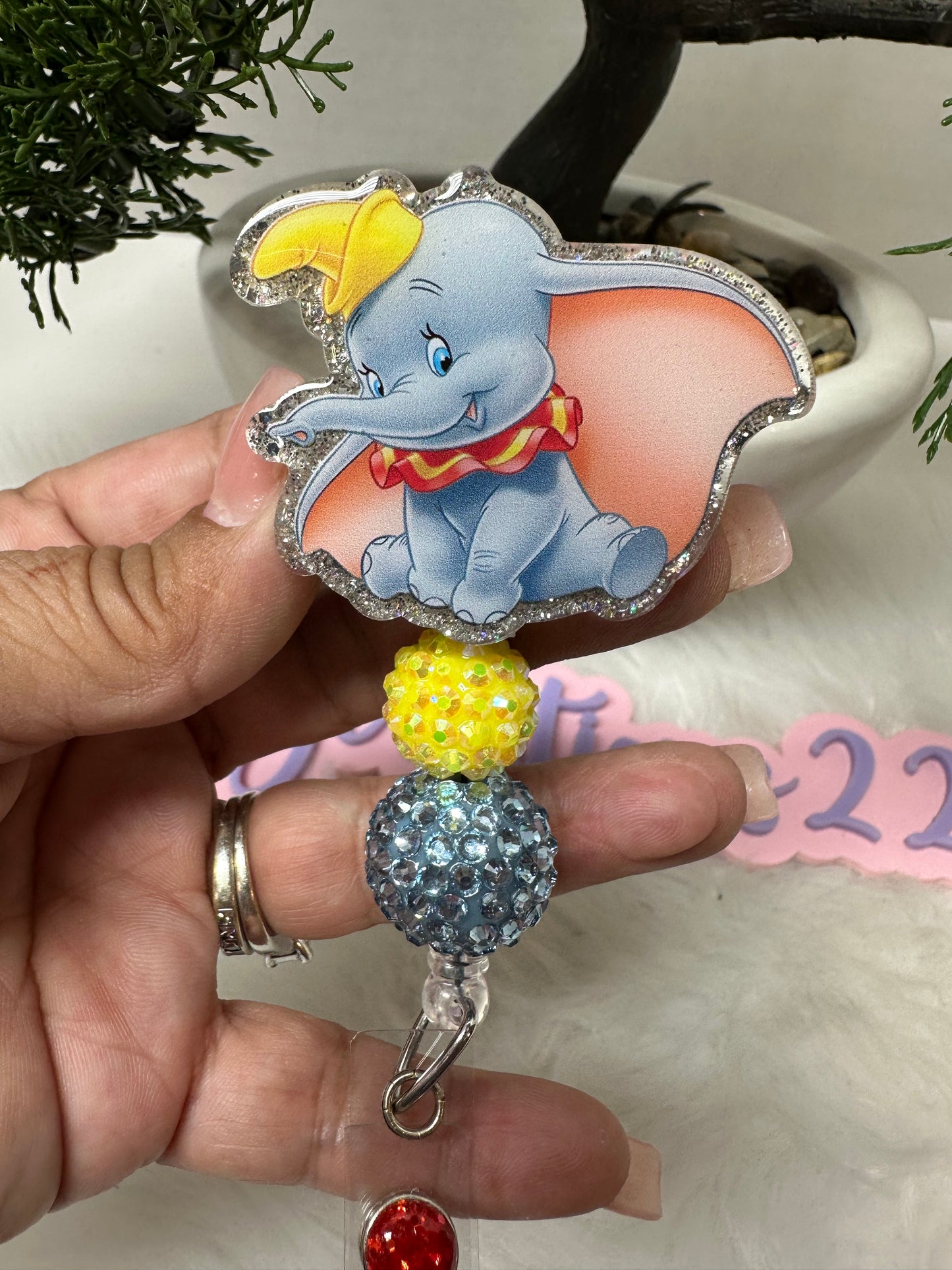 Baby Elephant Badge Reel