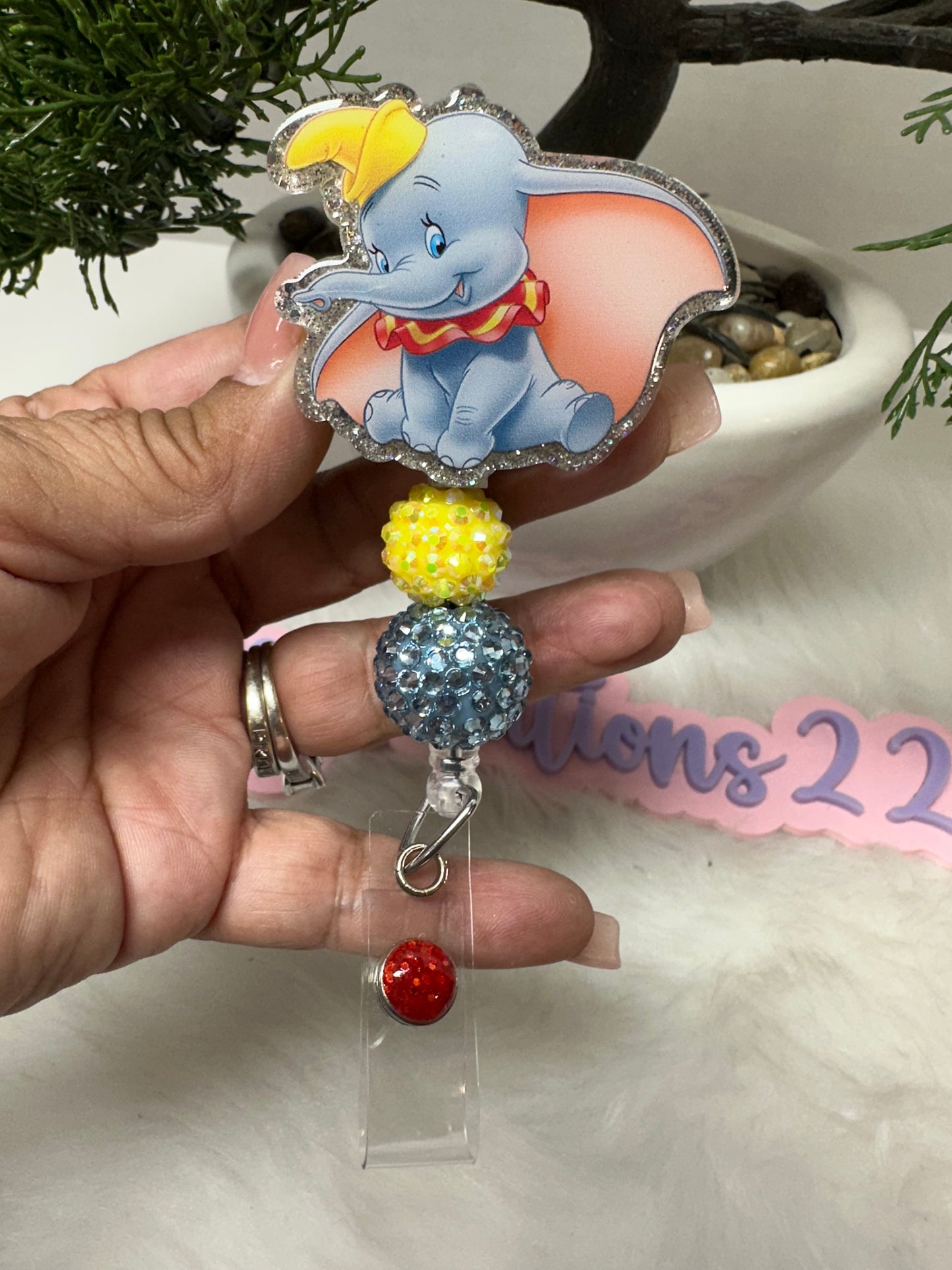 Baby Elephant Badge Reel