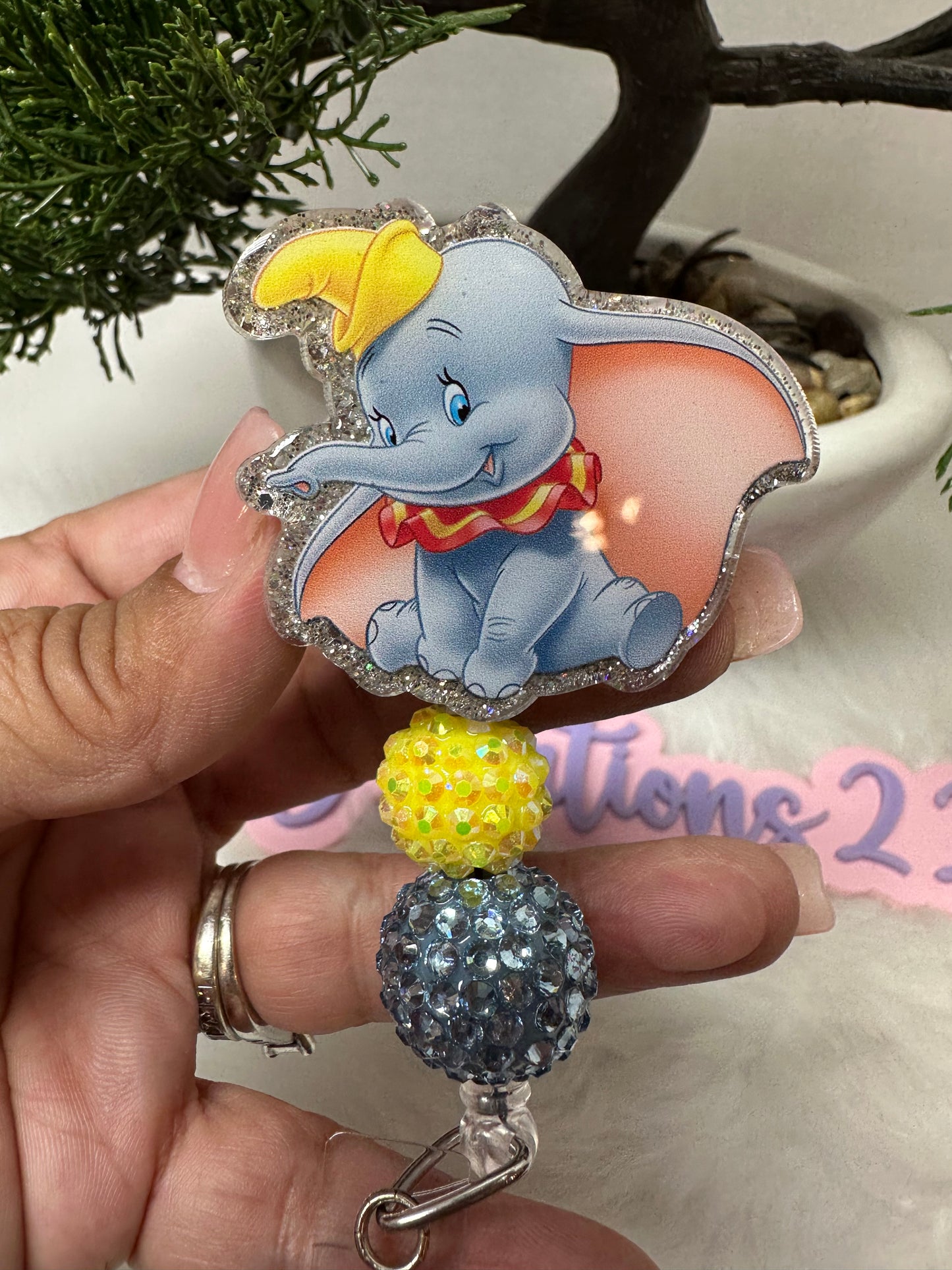 Baby Elephant Badge Reel