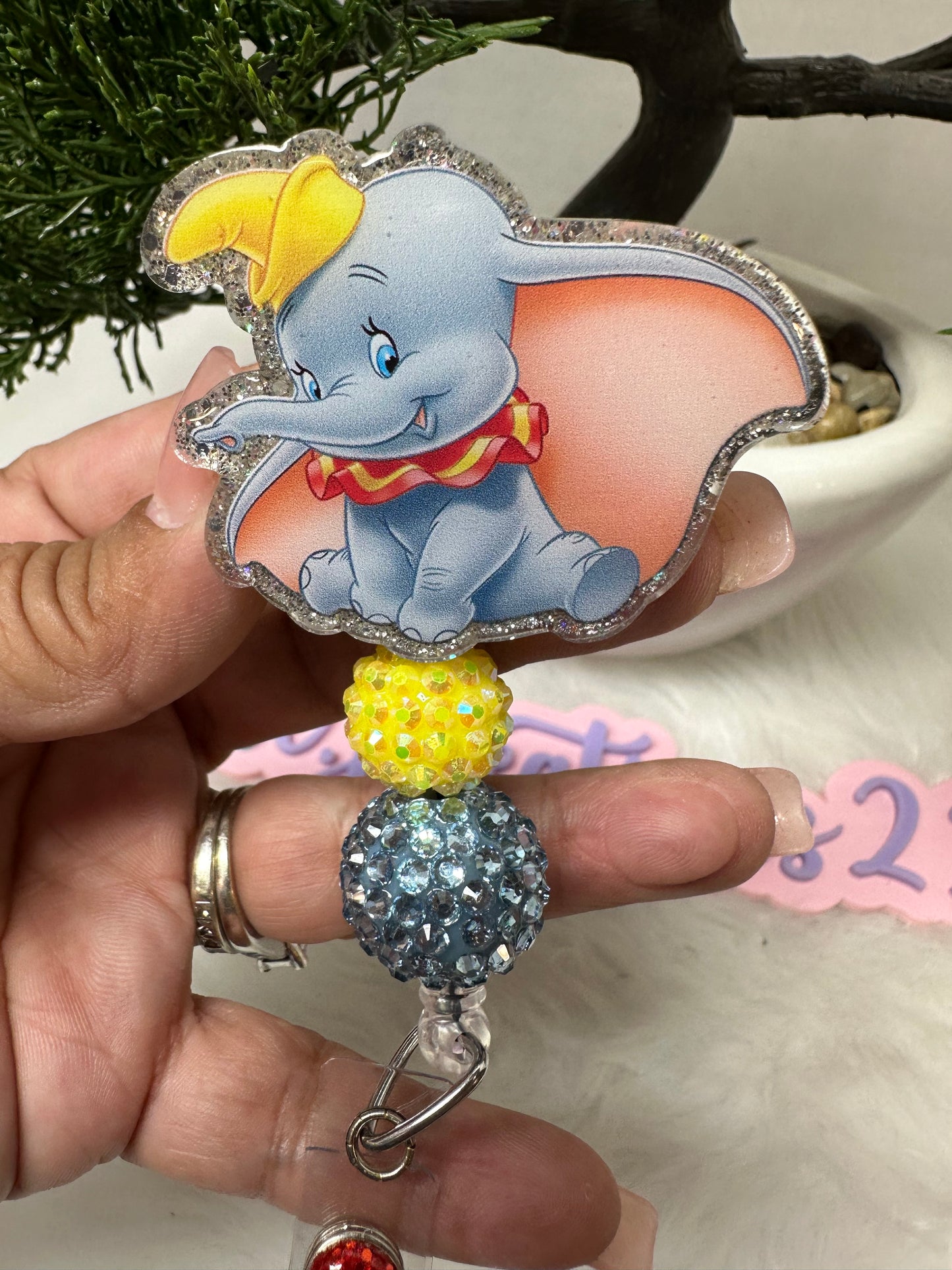 Baby Elephant Badge Reel