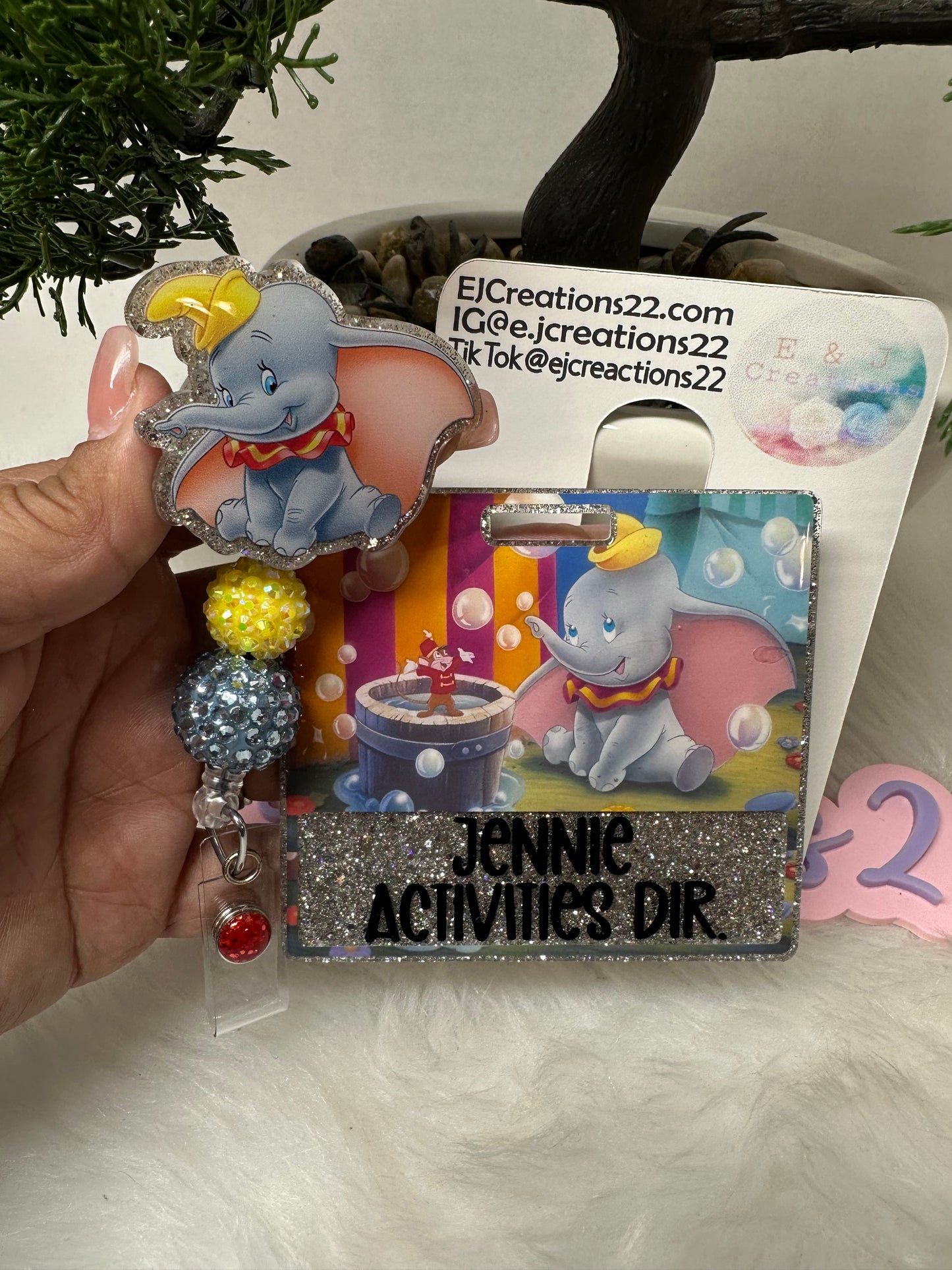 Baby Elephant Badge Buddy Set