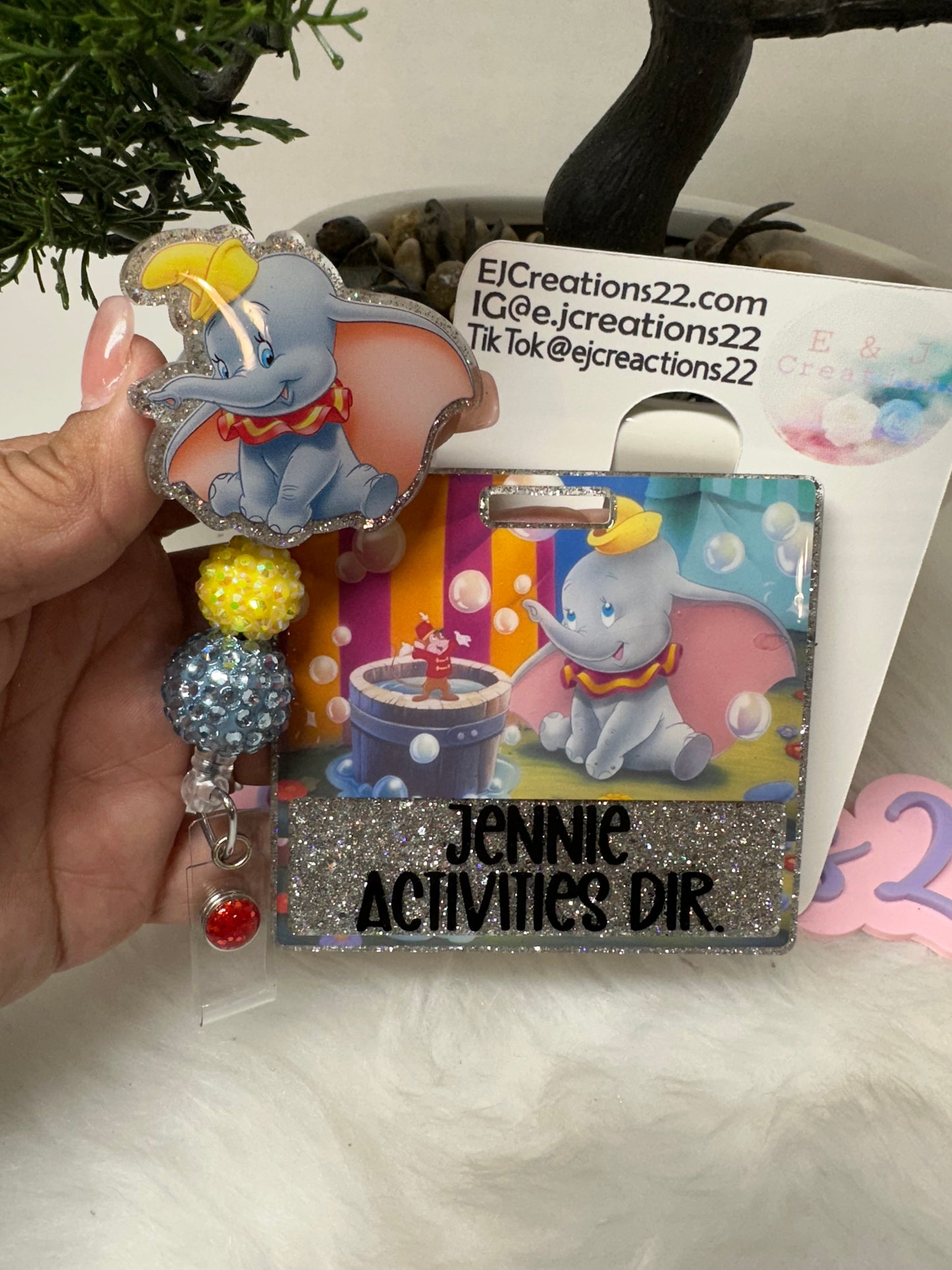 Baby Elephant Badge Buddy Set