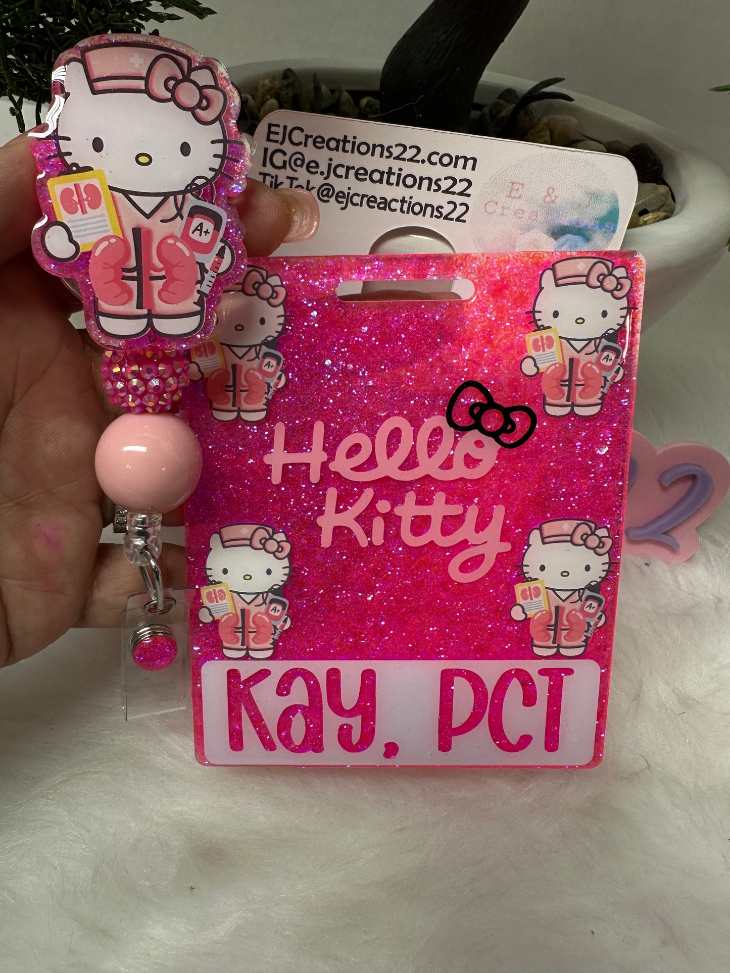 Kitty Dialysis Badge Buddy Set