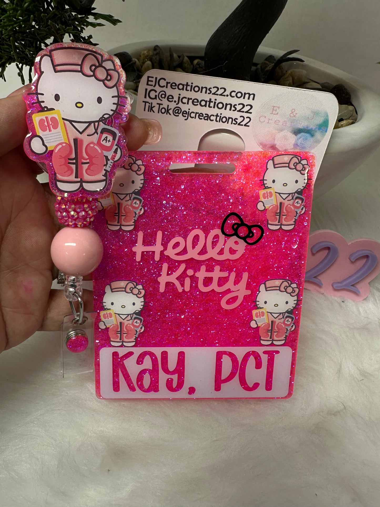 Kitty Dialysis Badge Buddy Set