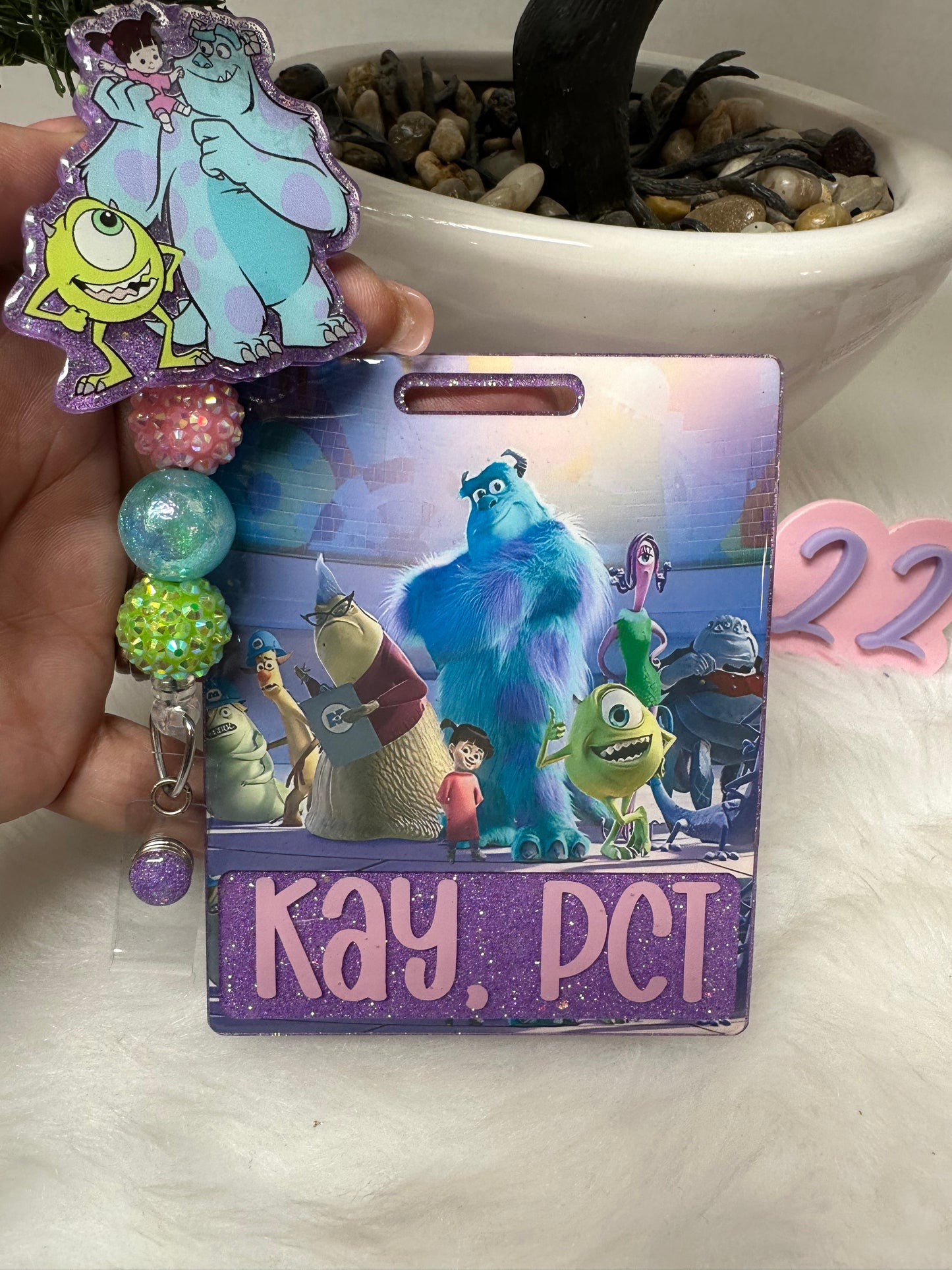 Blue Monster Badge Buddy set