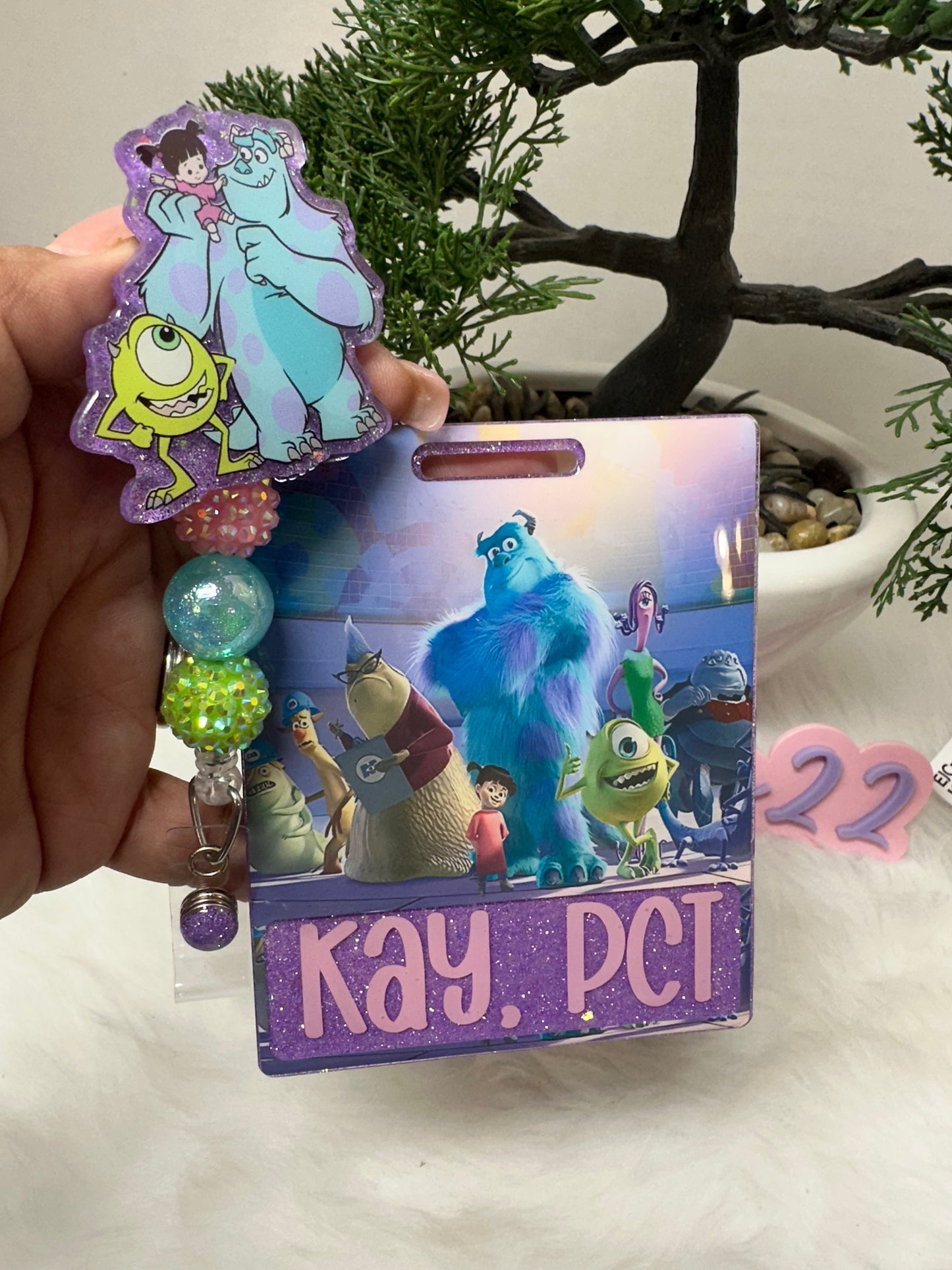 Blue Monster Badge Buddy set