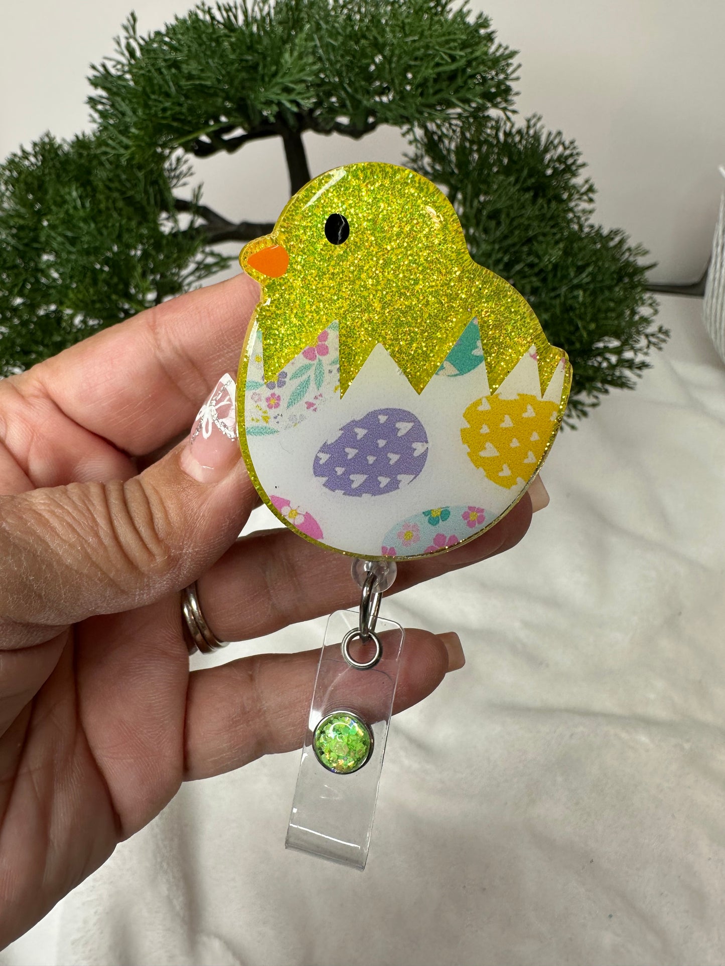 Easter Chick Badge Reel