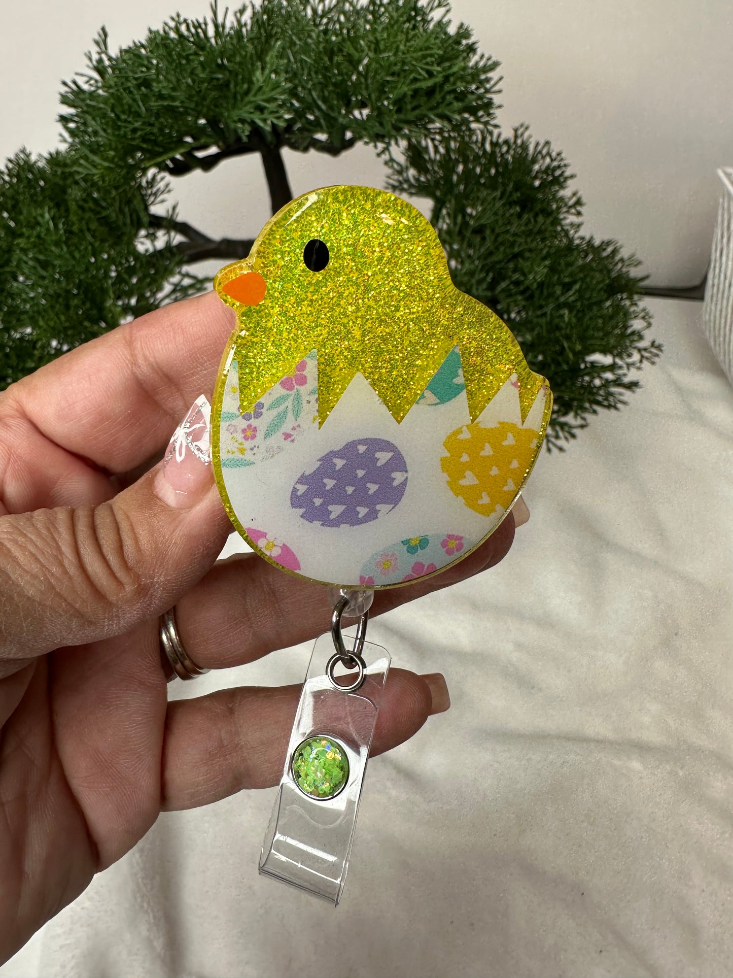 Easter Chick Badge Reel