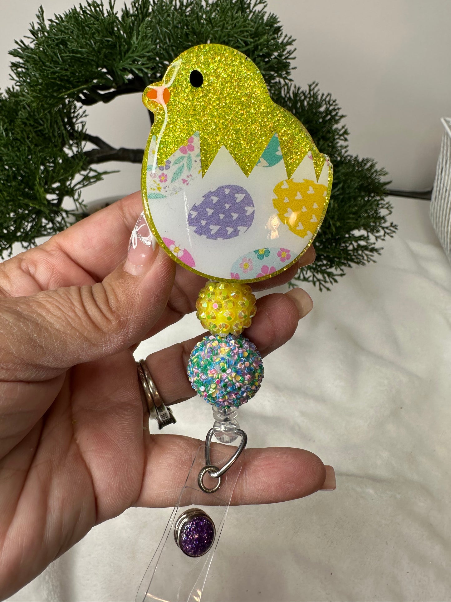 Easter Chick Badge Reel