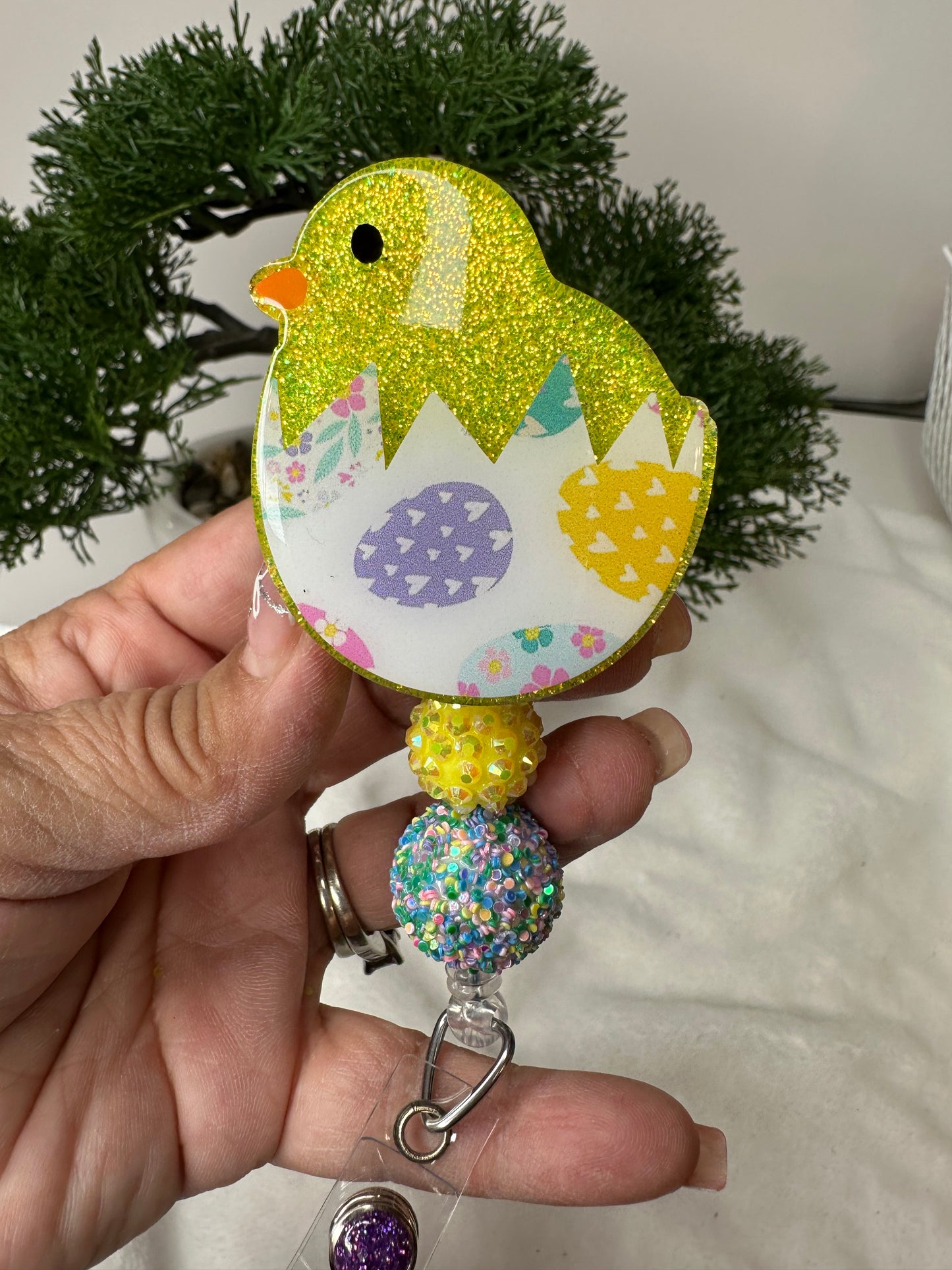Easter Chick Badge Reel