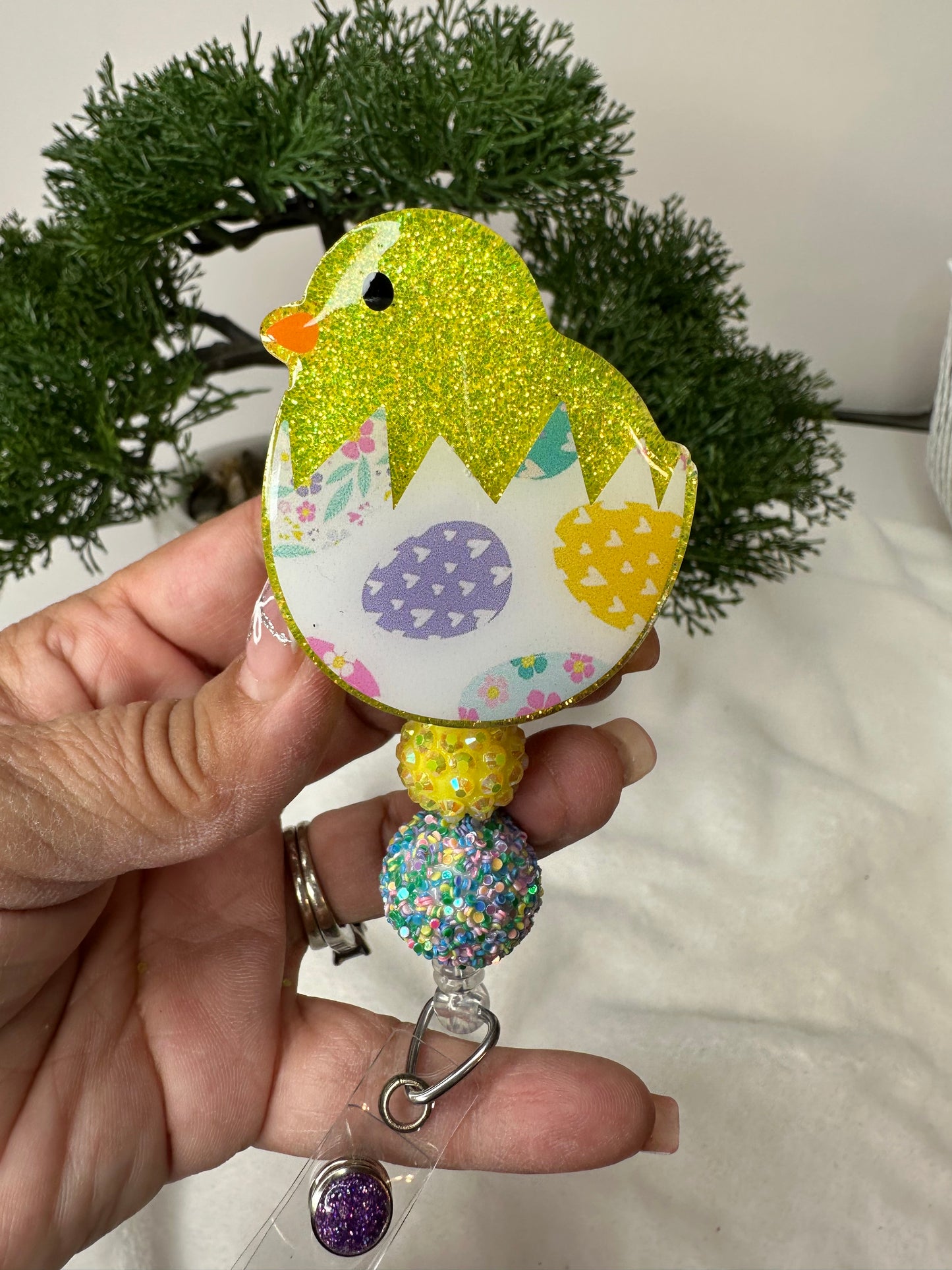 Easter Chick Badge Reel