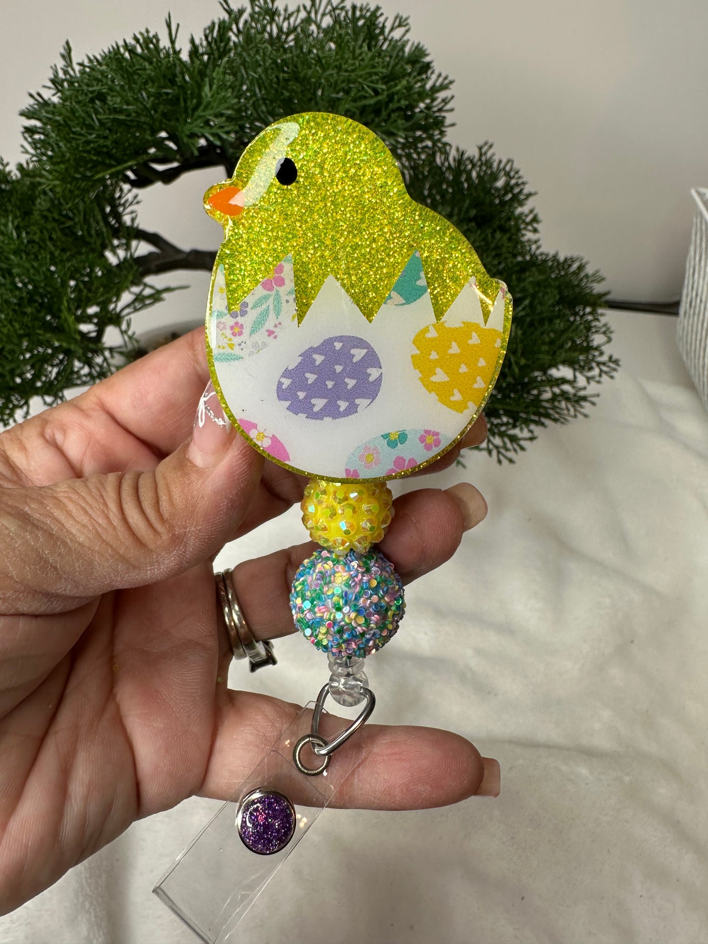 Easter Chick Badge Reel