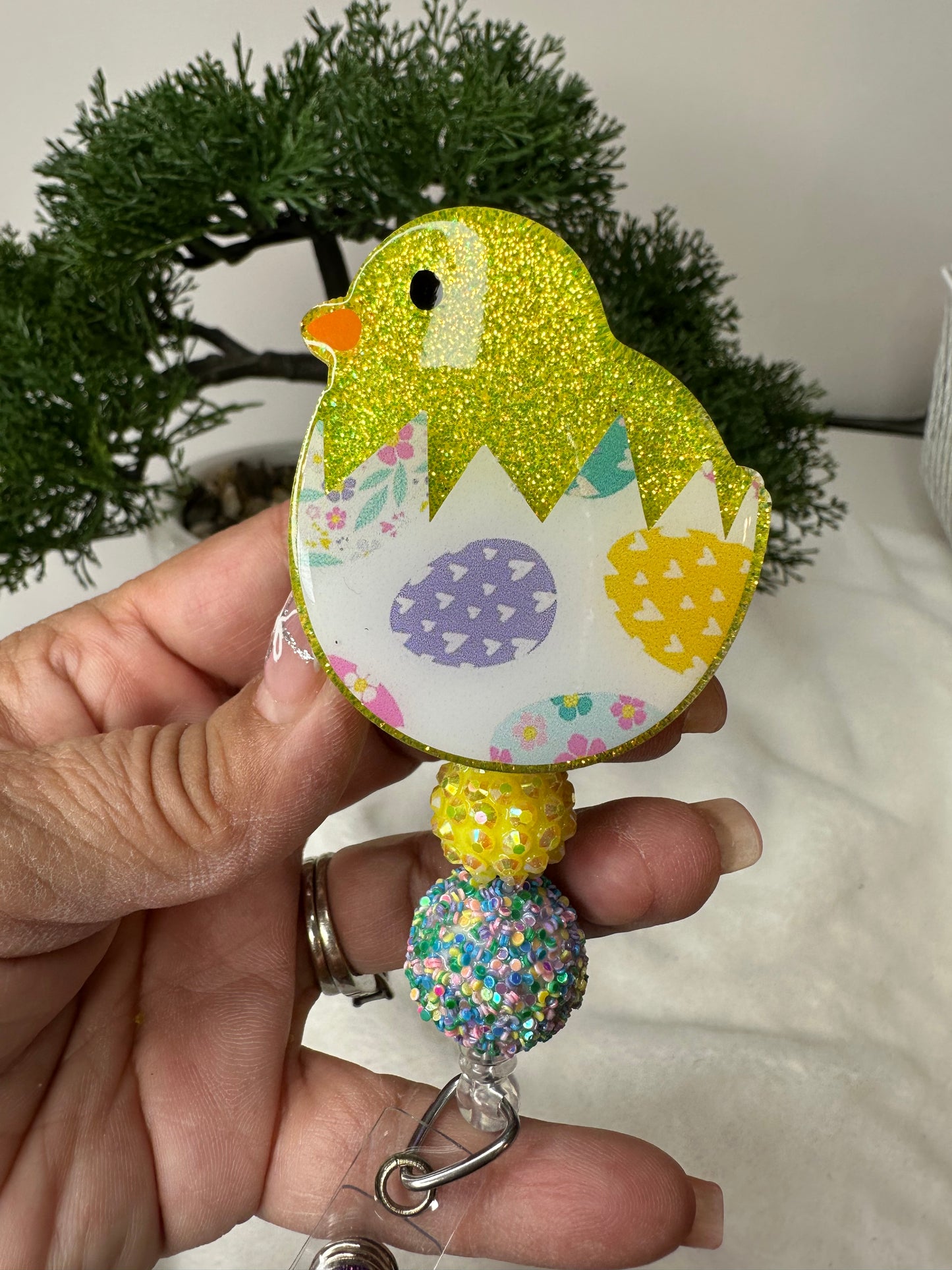 Easter Chick Badge Reel