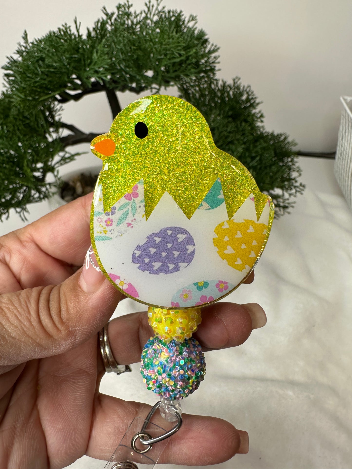 Easter Chick Badge Reel