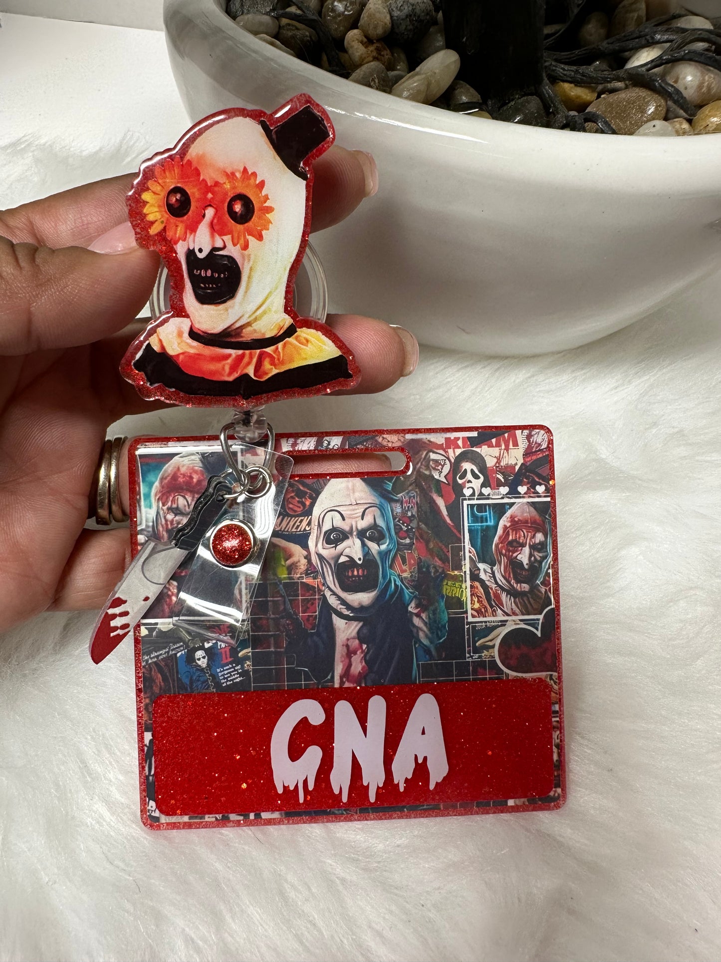 Horror Clown Badge Buddy Set