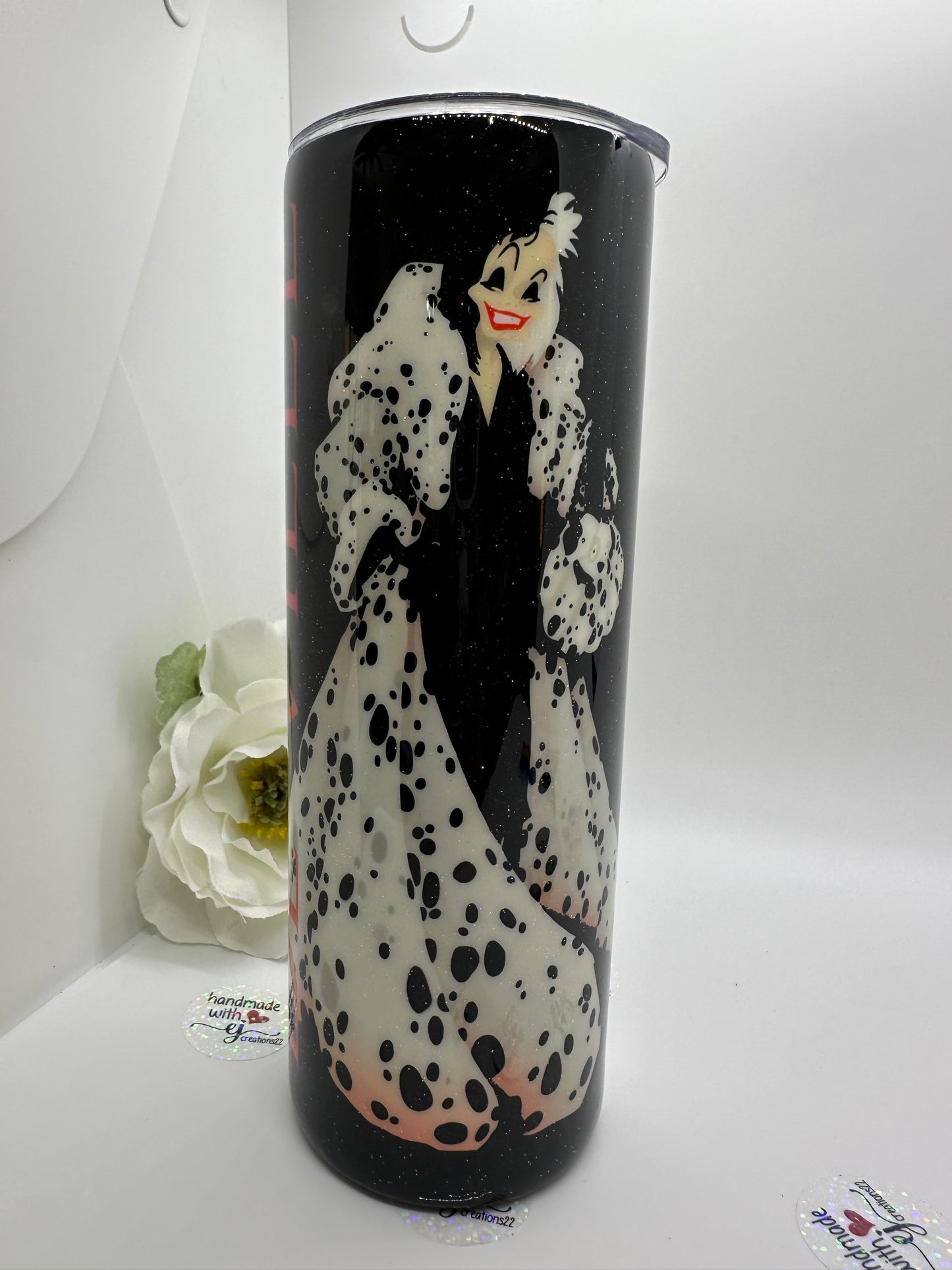 Puppy Witch Epoxy Glitter Tumbler