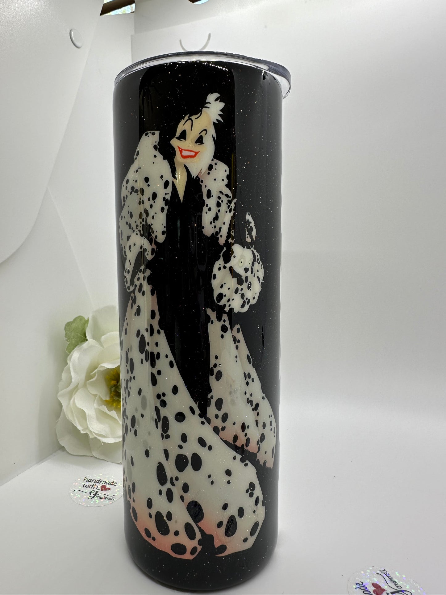 Puppy Witch Epoxy Glitter Tumbler