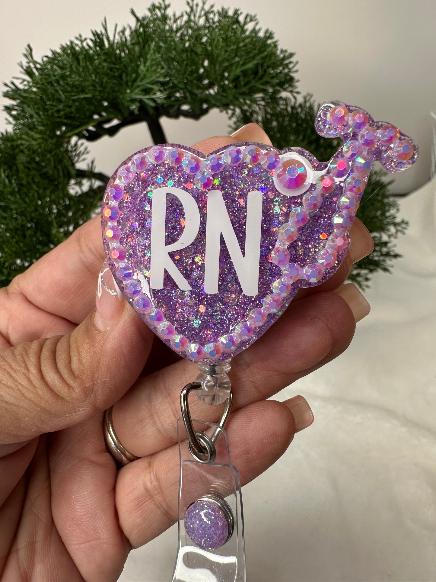 Stethoscope Nurse Heart Badge Reel