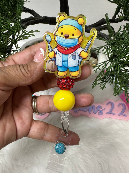 Pooh Dental Assistant Badge Reel