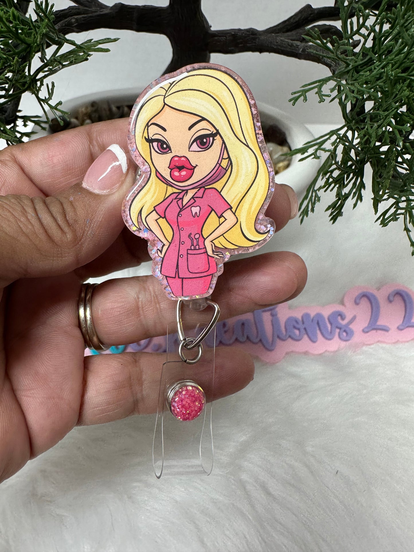 Chloe Bratz Doll Dental Assistant Badge Reel