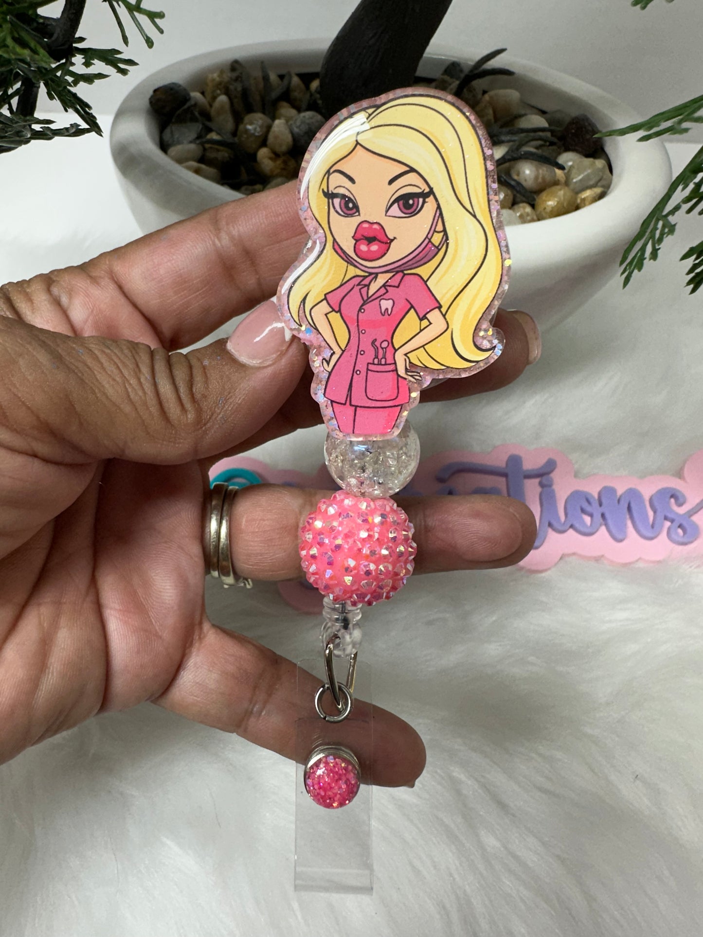 Chloe Bratz Doll Dental Assistant Badge Reel