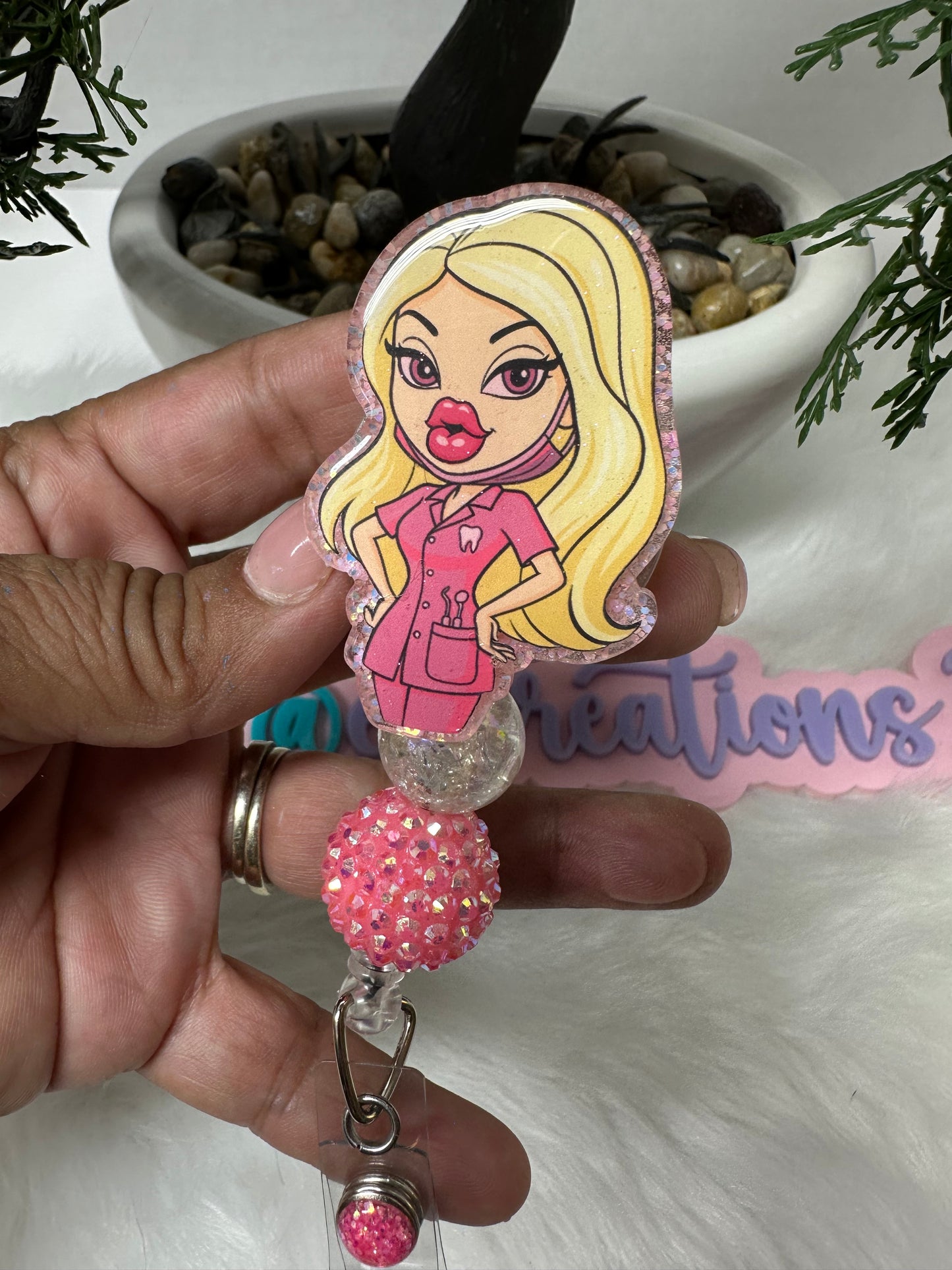 Chloe Bratz Doll Dental Assistant Badge Reel