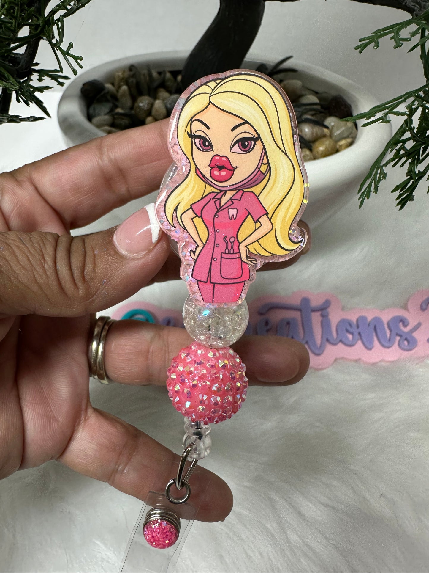 Chloe Bratz Doll Dental Assistant Badge Reel