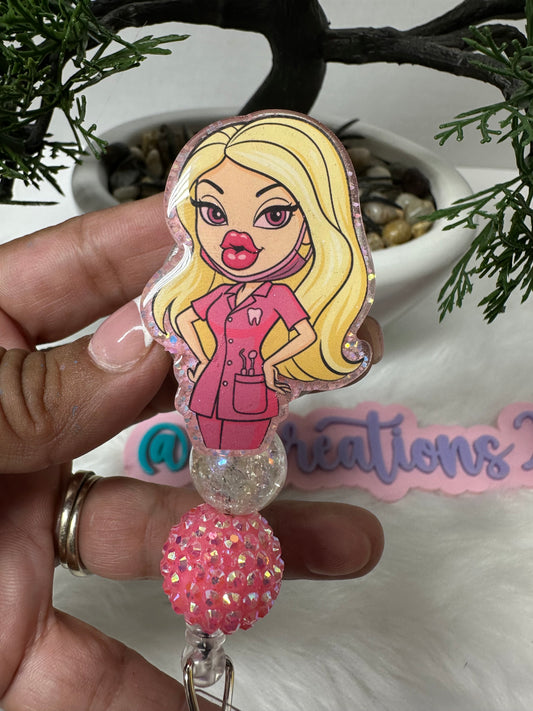 Chloe Bratz Doll Dental Assistant Badge Reel