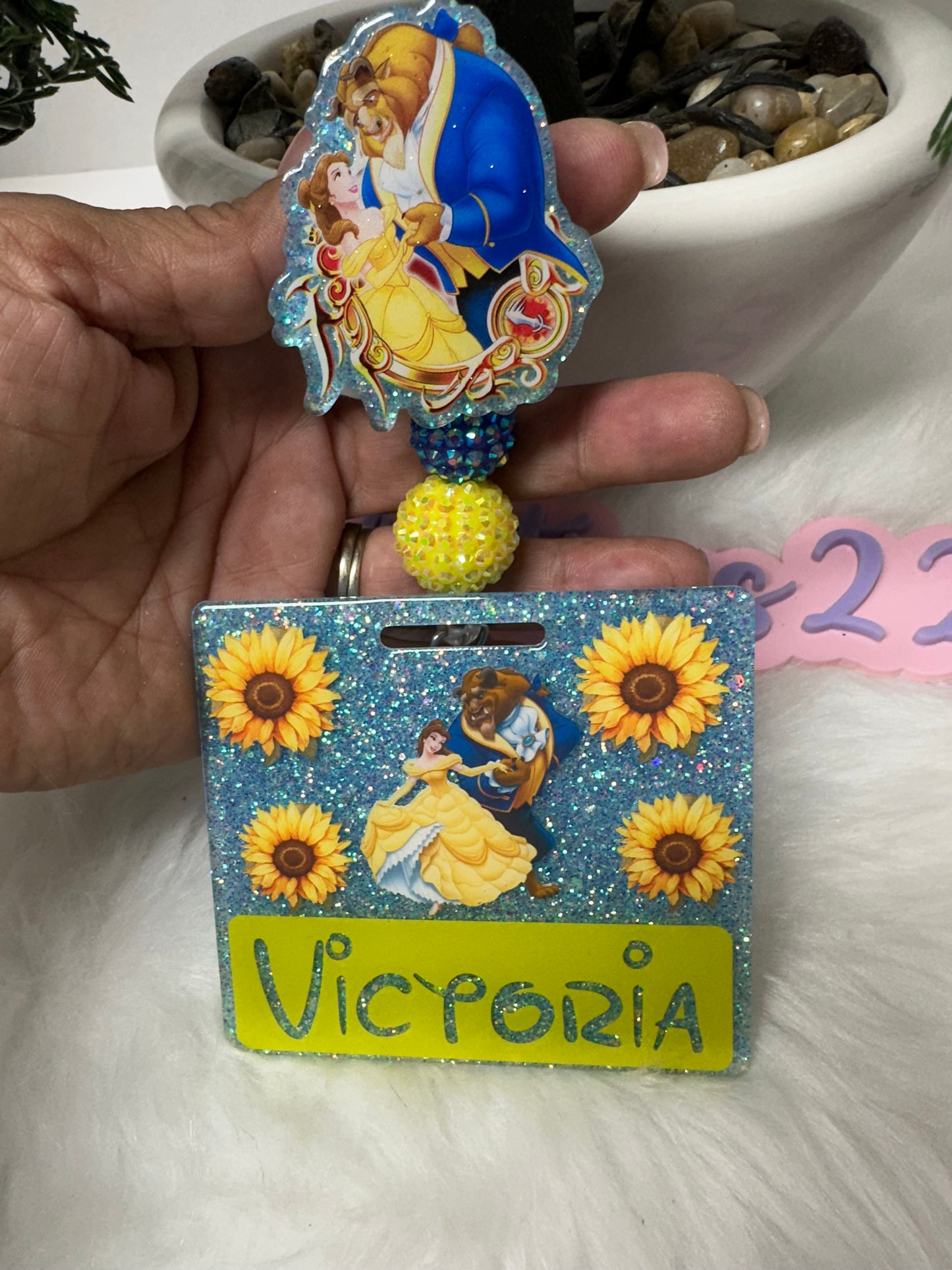 Sunflowers Beast and Beauty Badge Buddy Set