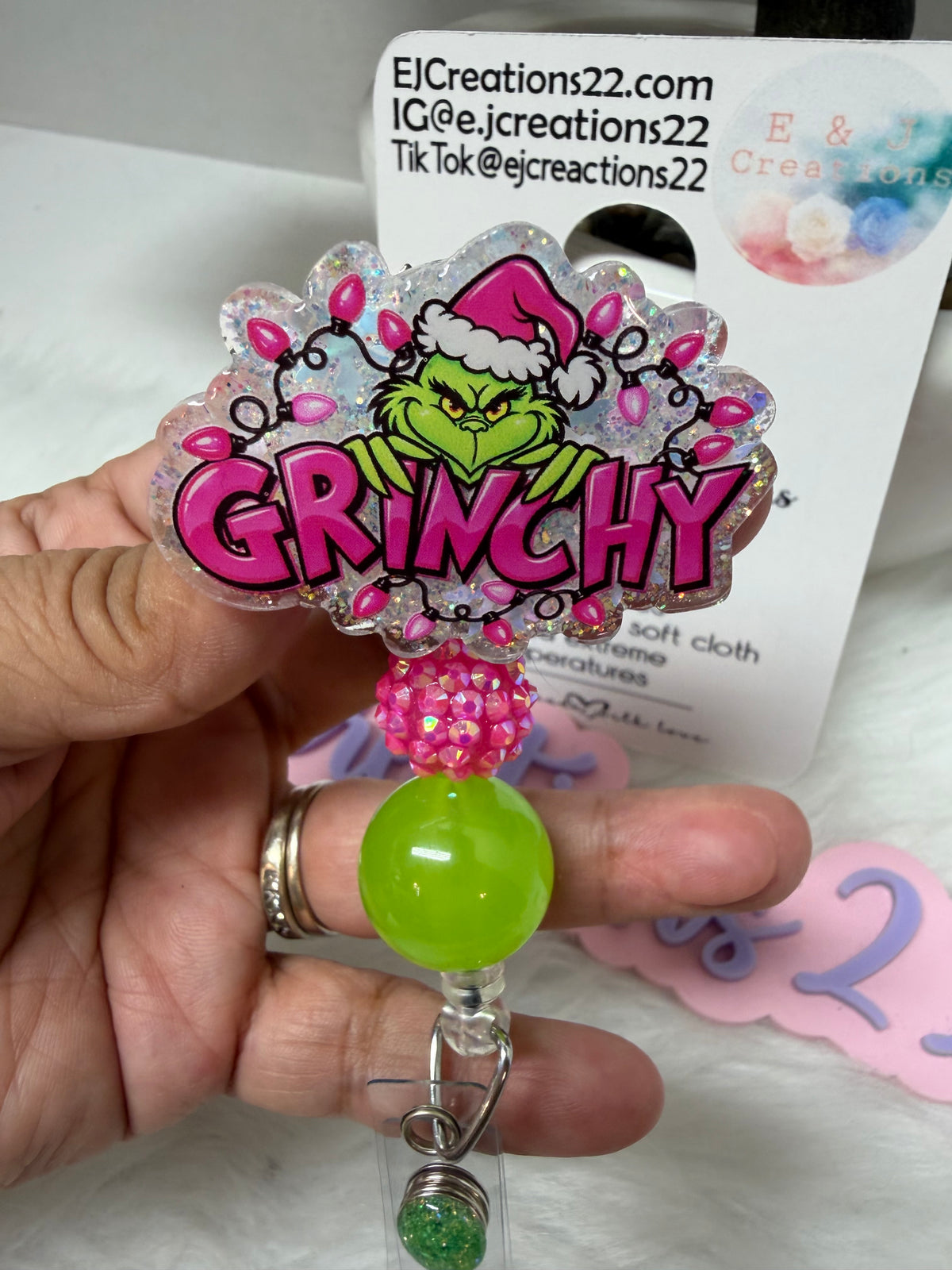 Grinchy Badge Reel