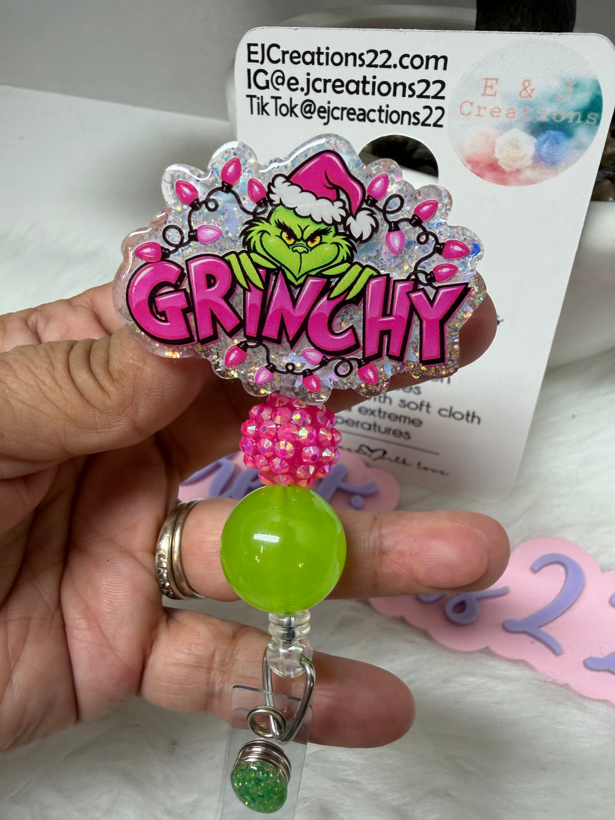 Grinchy Badge Reel
