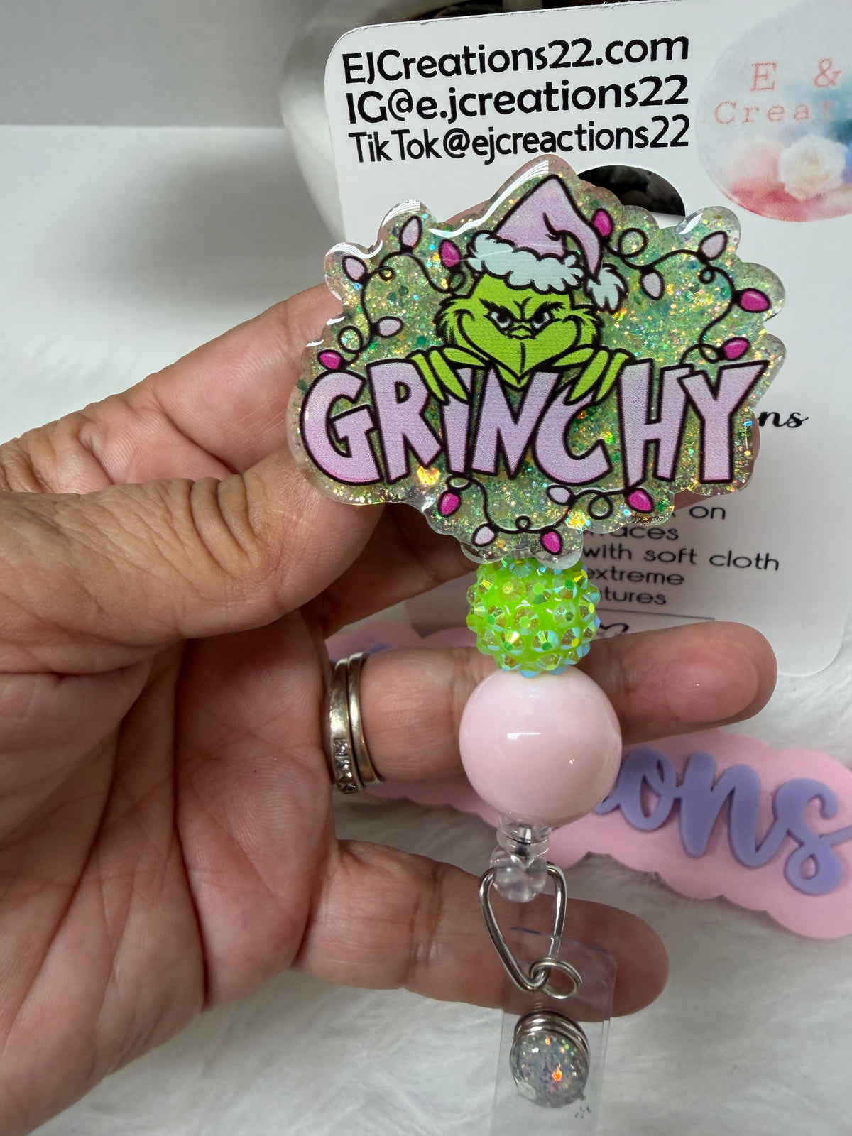 Grinchy Badge Reel