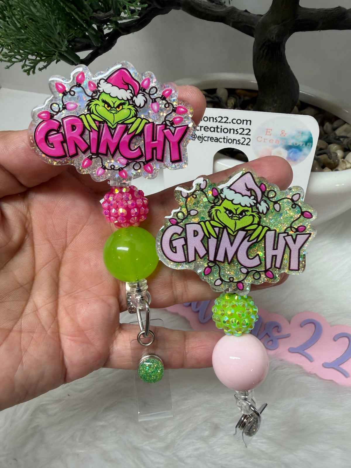 Grinchy Badge Reel