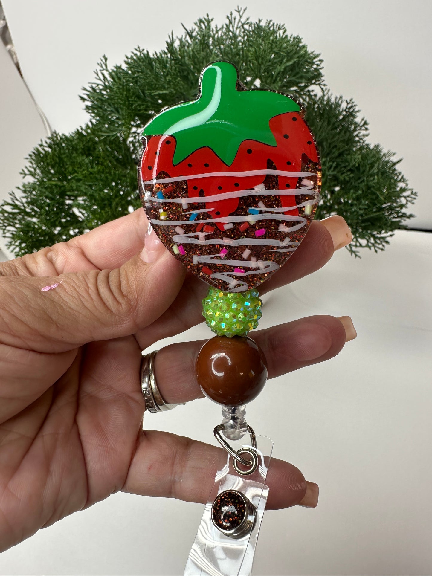 Choco Dip Strawberry Badge Reel